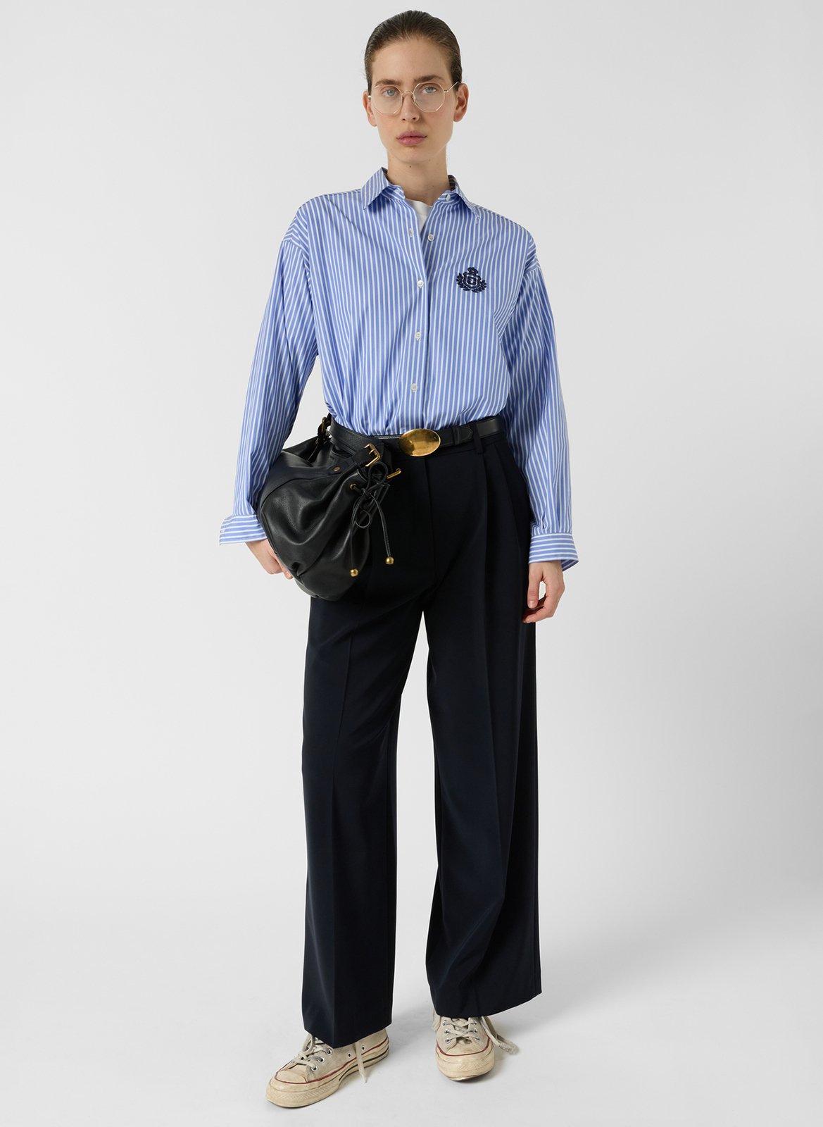 Pantalon large taille haute GERARD DAREL Bleu