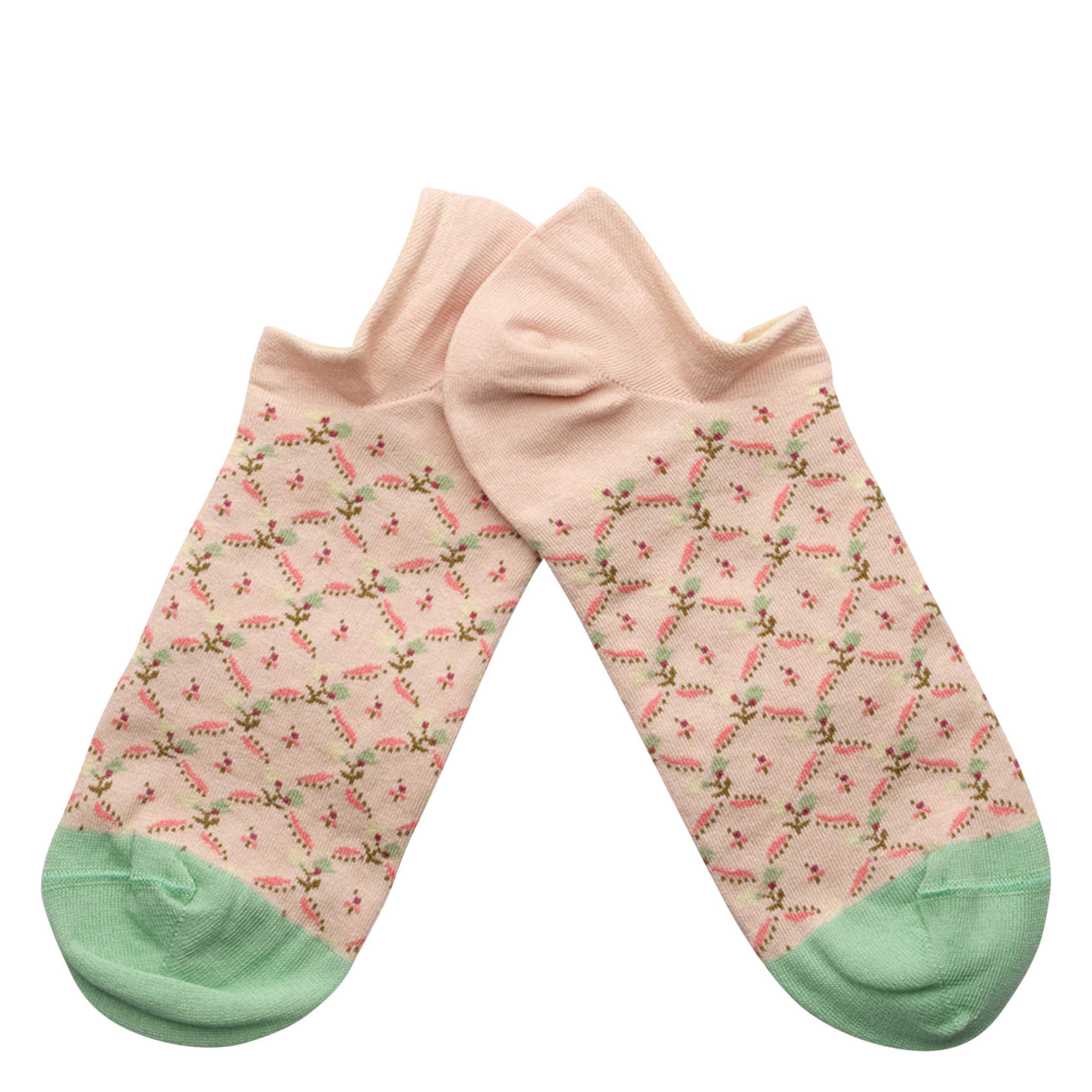 Flower pattern ankle socks in cotton blend BONNE MAISON Multicolored