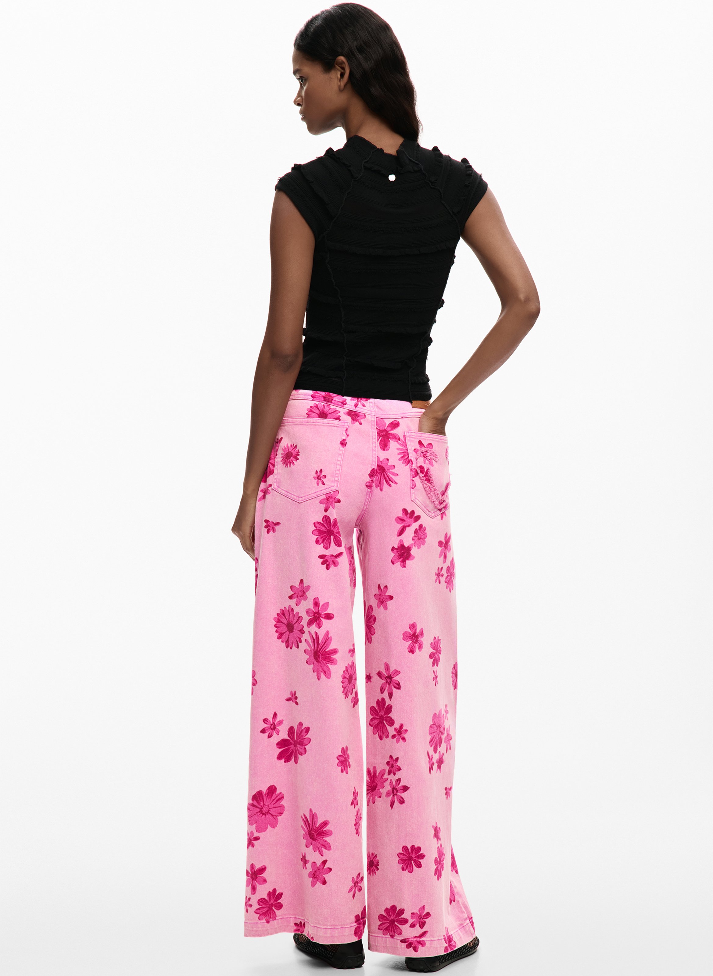 Tee-shirt col rond DESIGUAL Noir