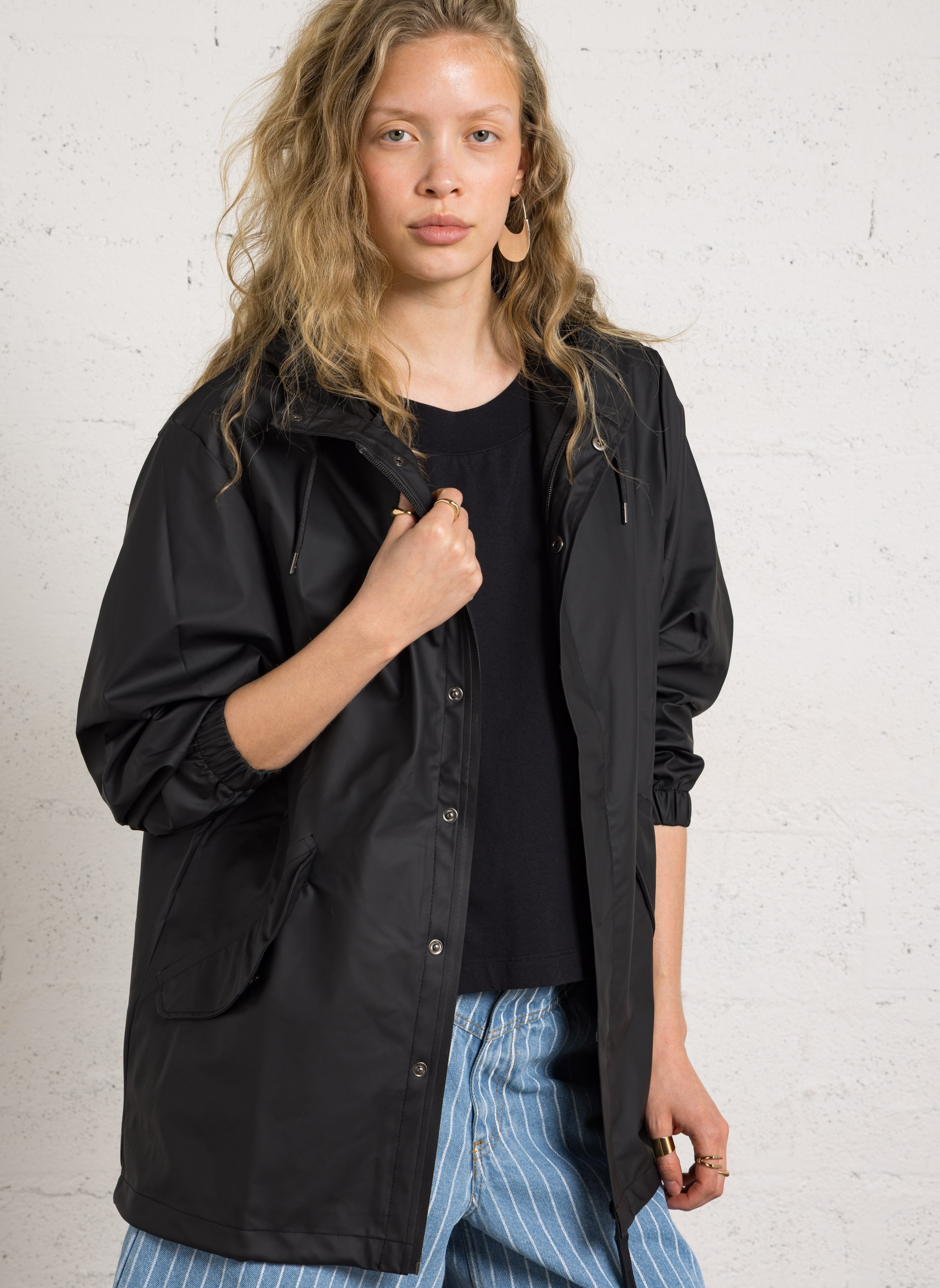 Parka oversize col montant à capuche RAINS