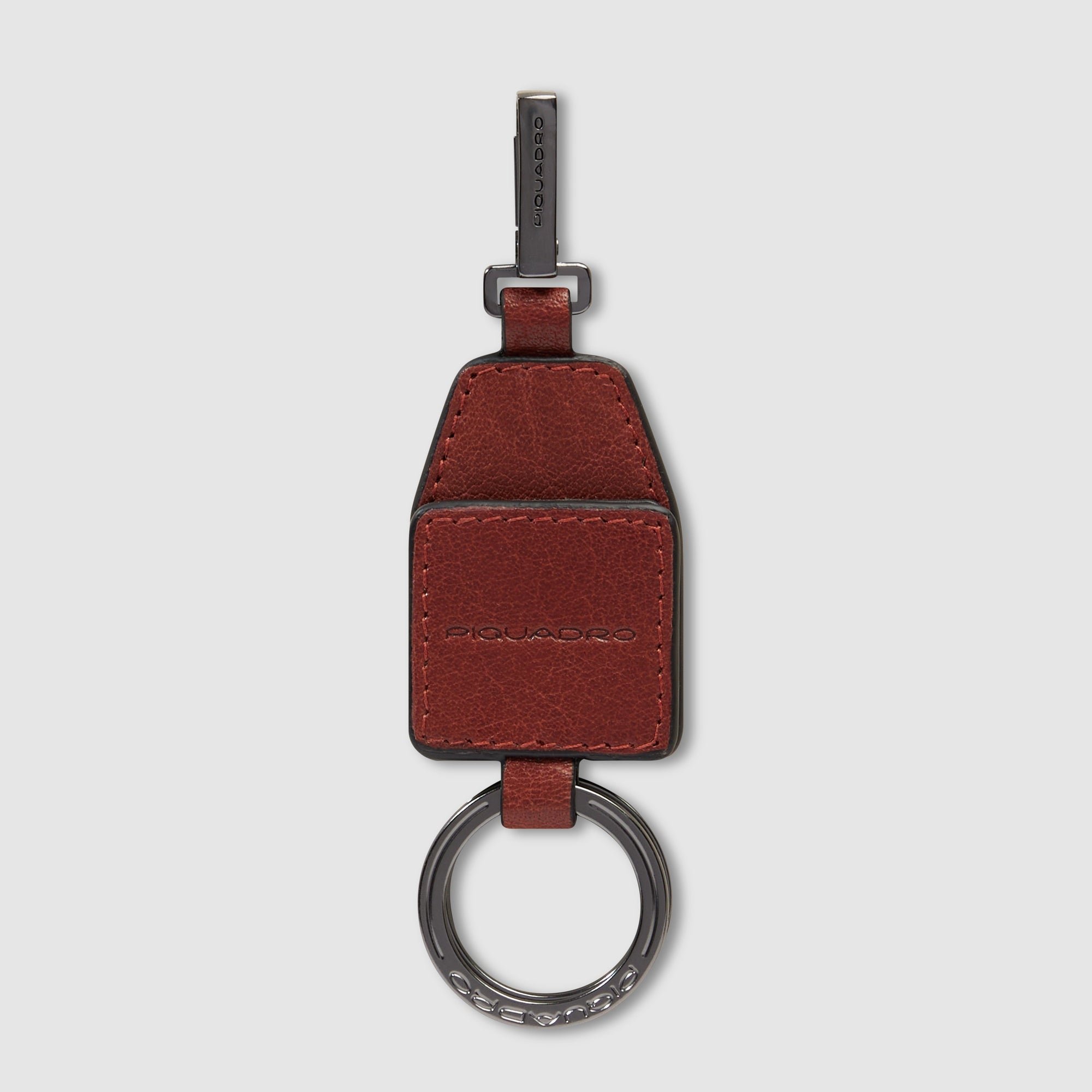 Divisible leather keychain PIQUADRO Red