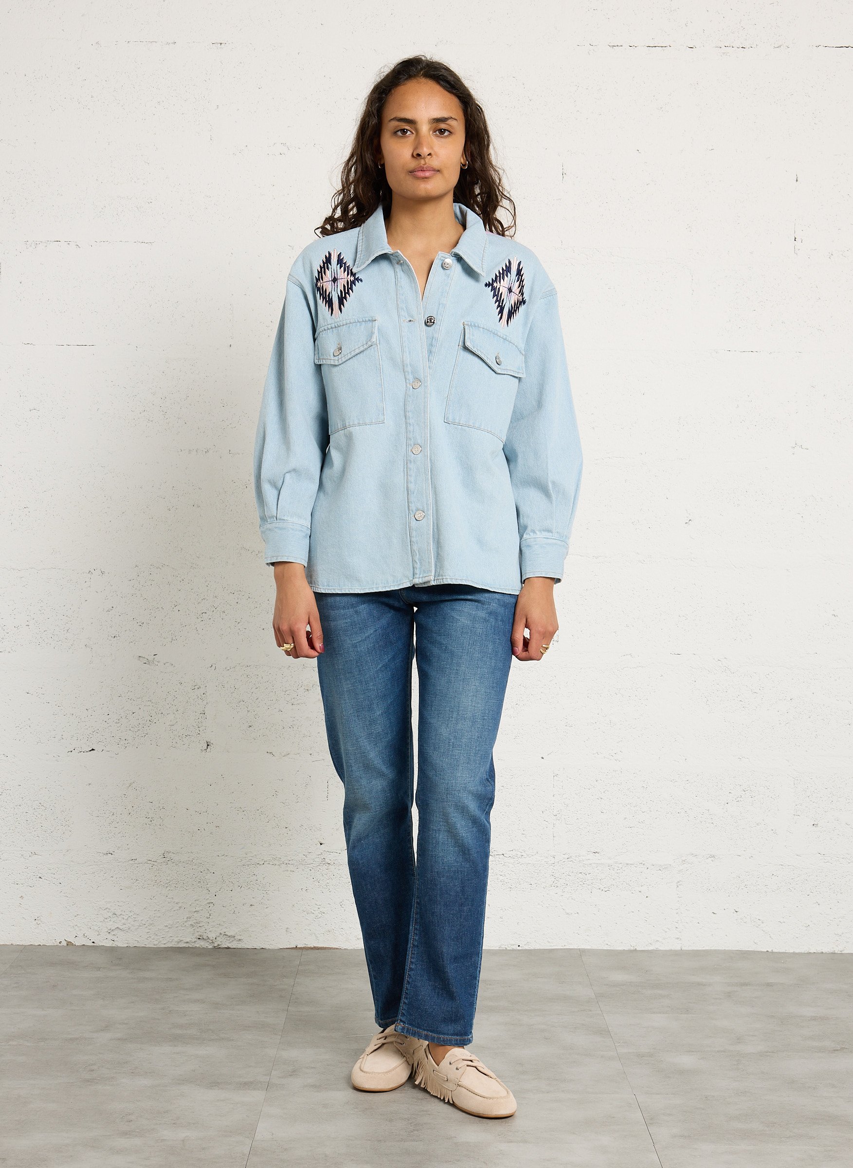 High-rise slim-fit jeans ACQUAVERDE Blue