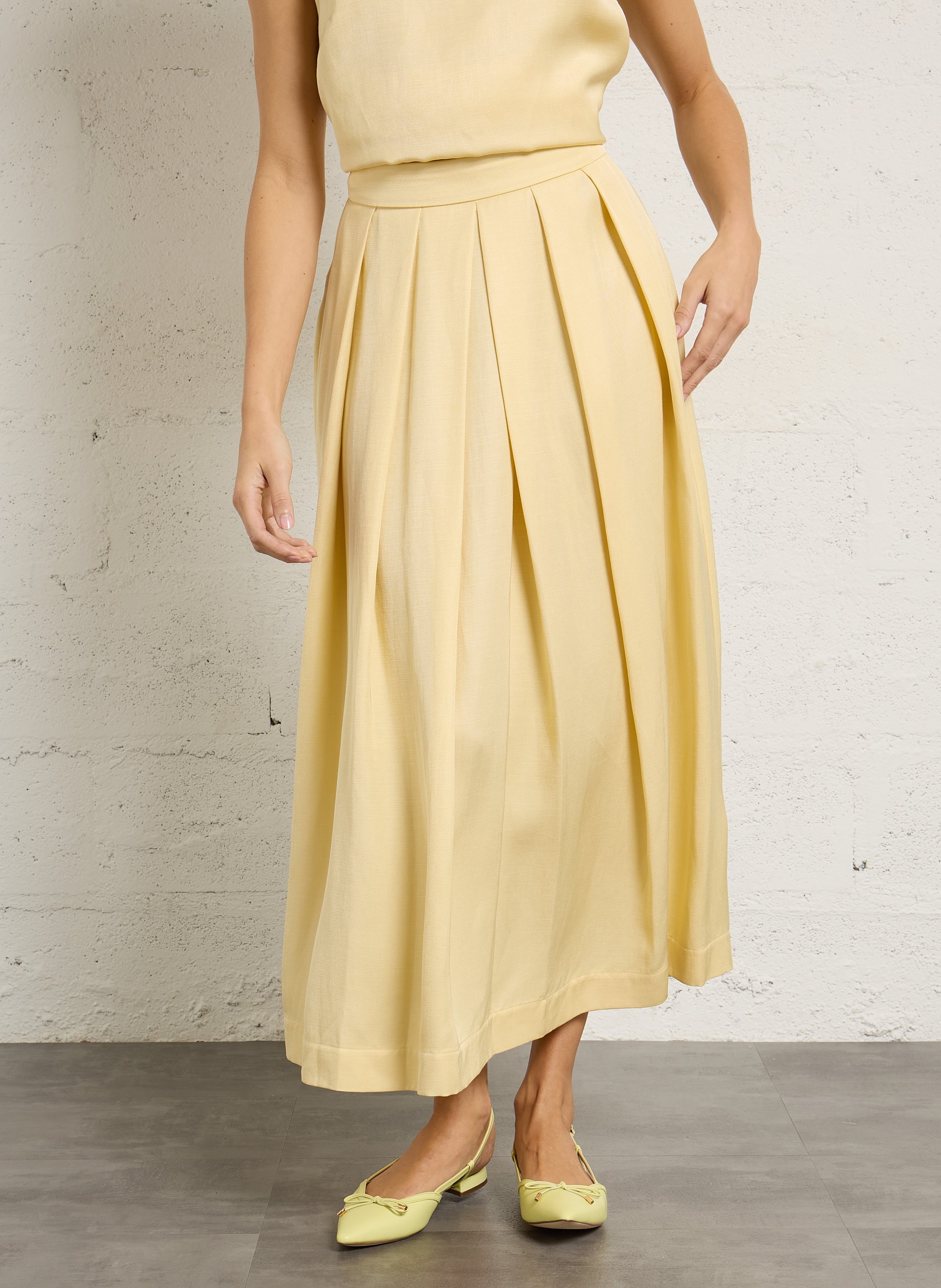 Long A-line skirt MAISON 123 Yellow