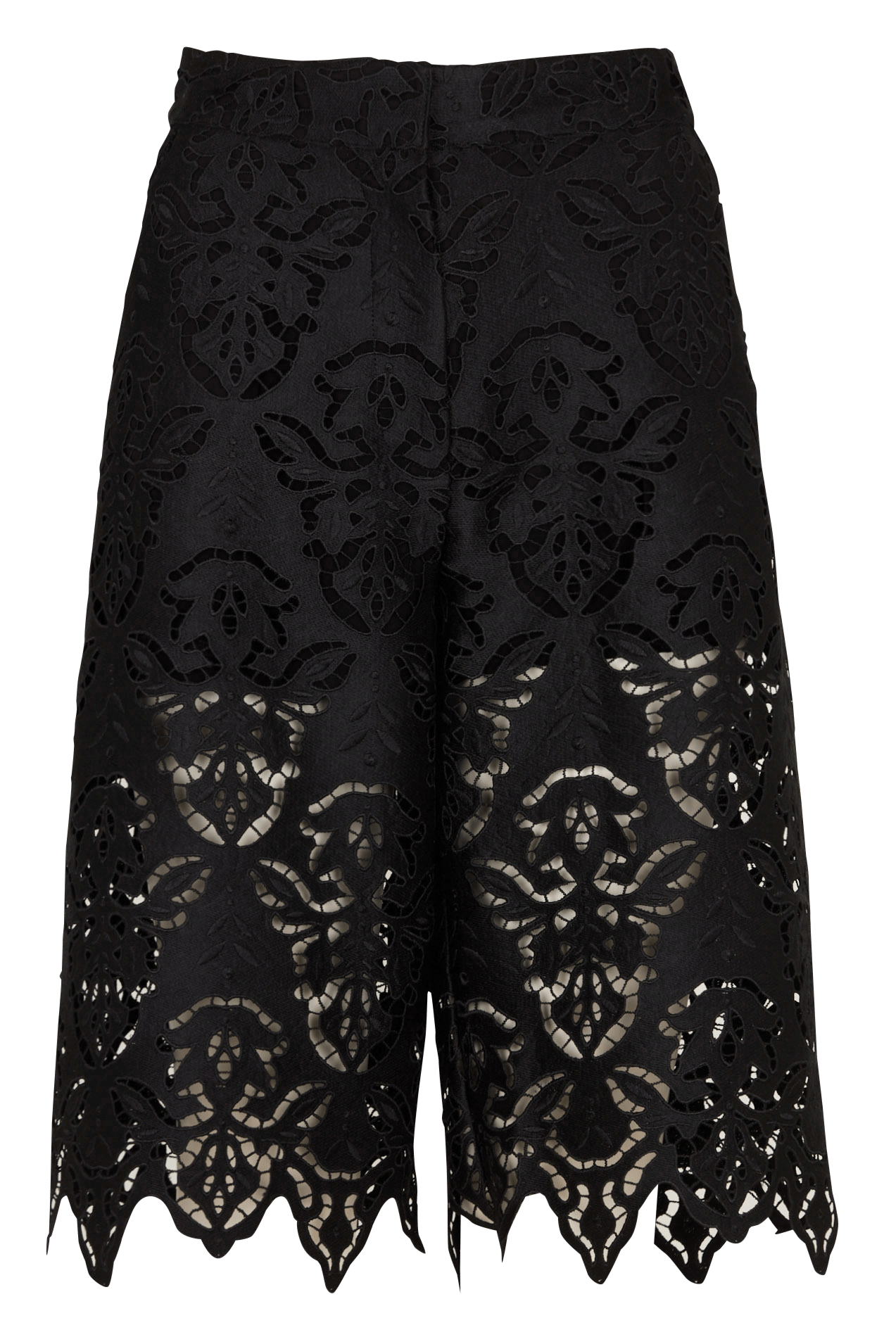 Bermuda recto de encaje BERENICE Negro