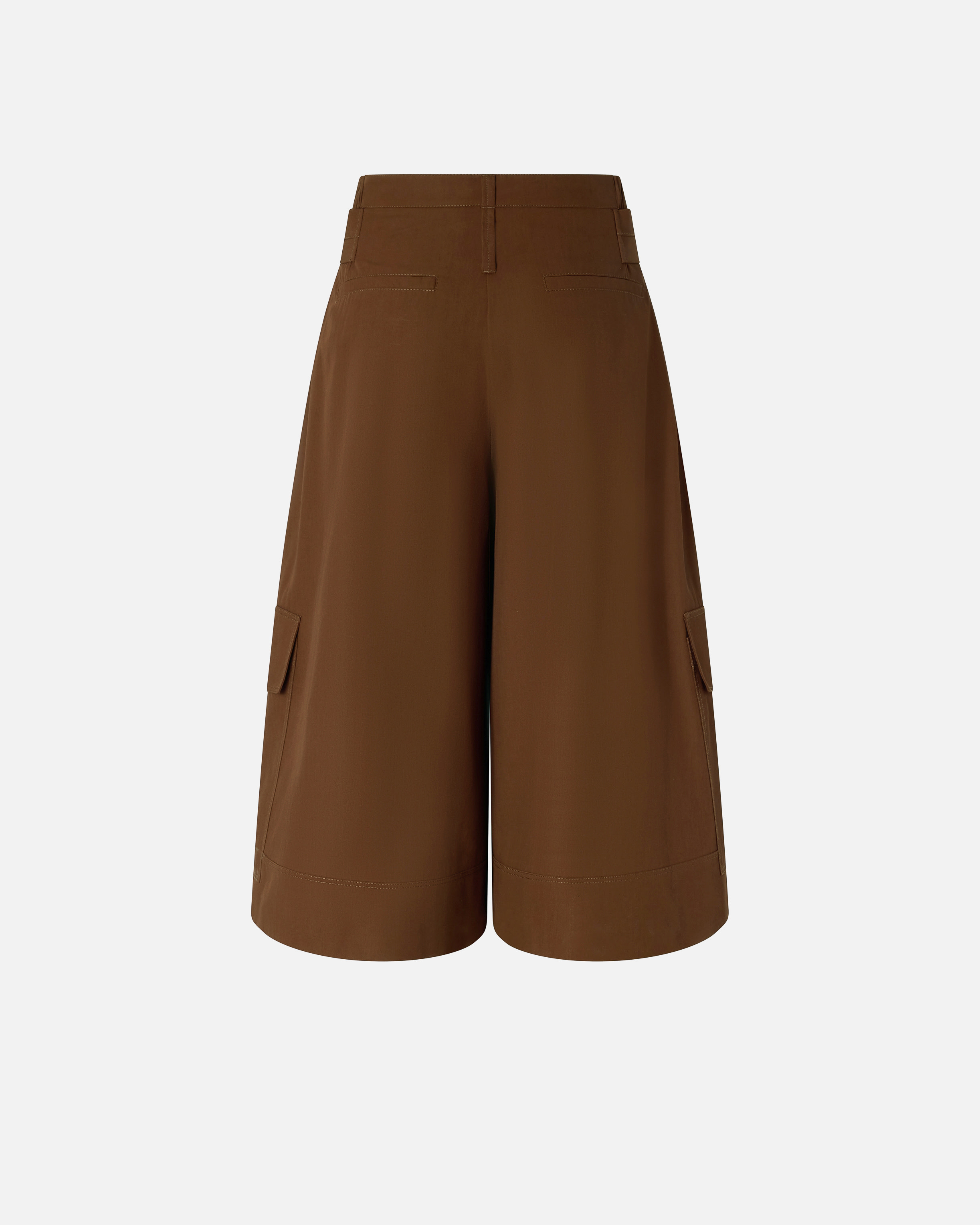 Long fluid cotton bermuda PINKO Brown