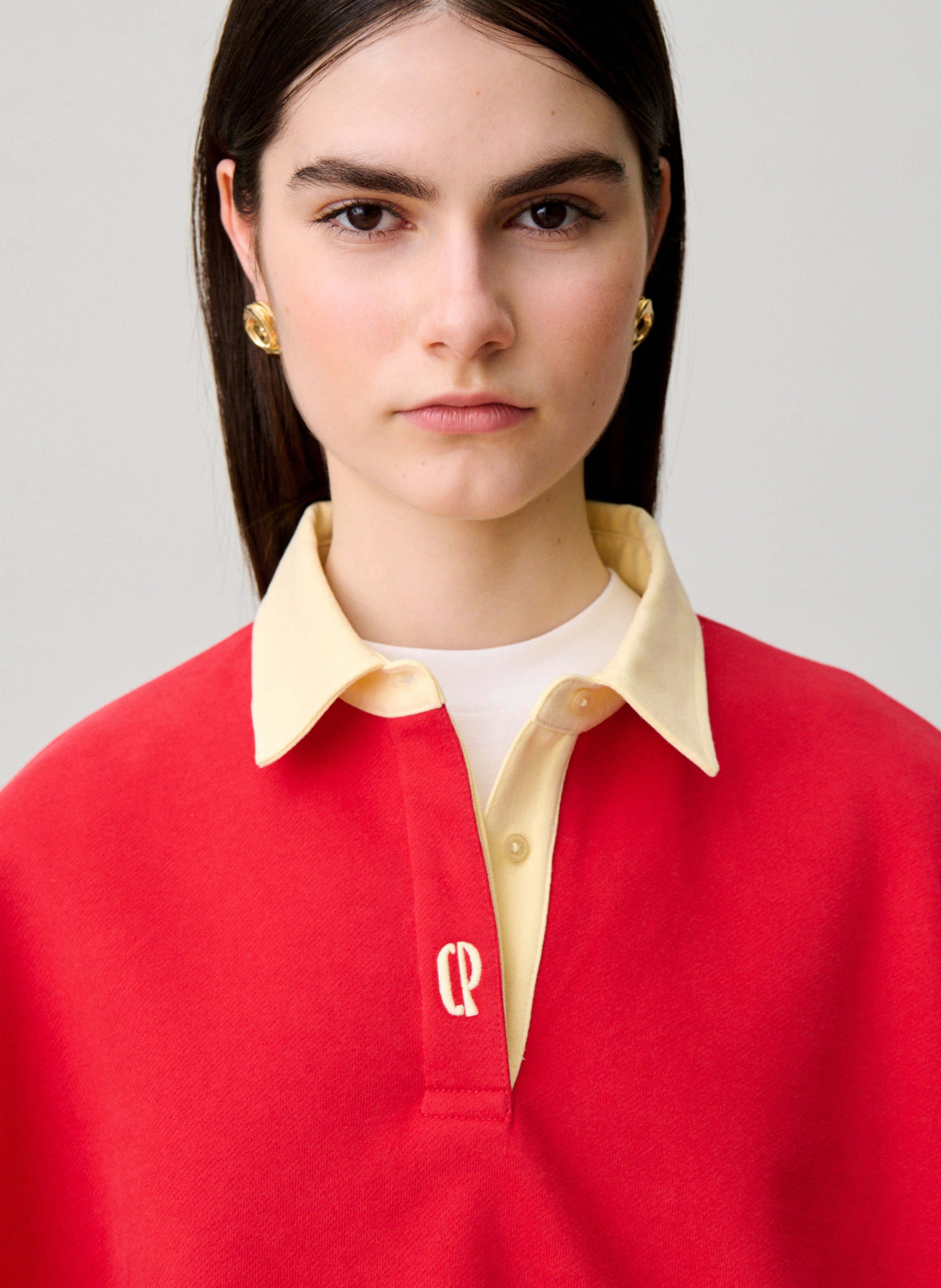 Sweat oversize en coton CLAUDIE PIERLOT Rouge