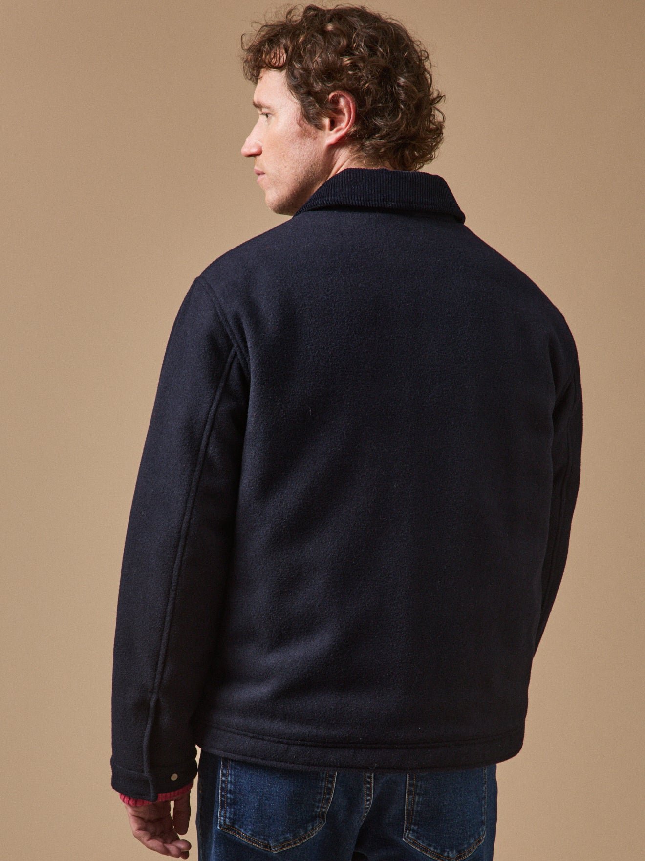 Warm Wool Aviator Jacket CYRILLUS Blue