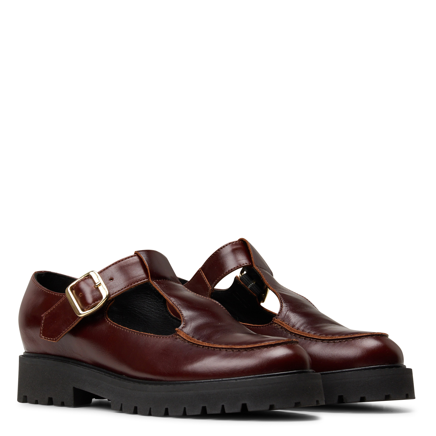 Leather Derby shoes MAISON 123 Brown