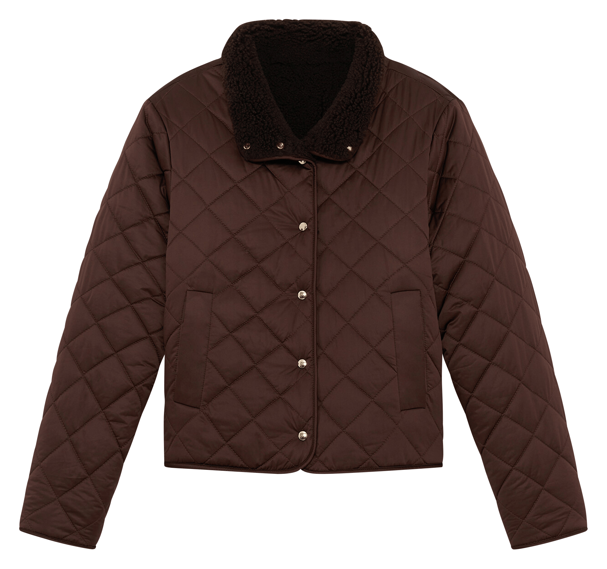 Veste droite réversible  CAROLL Brown