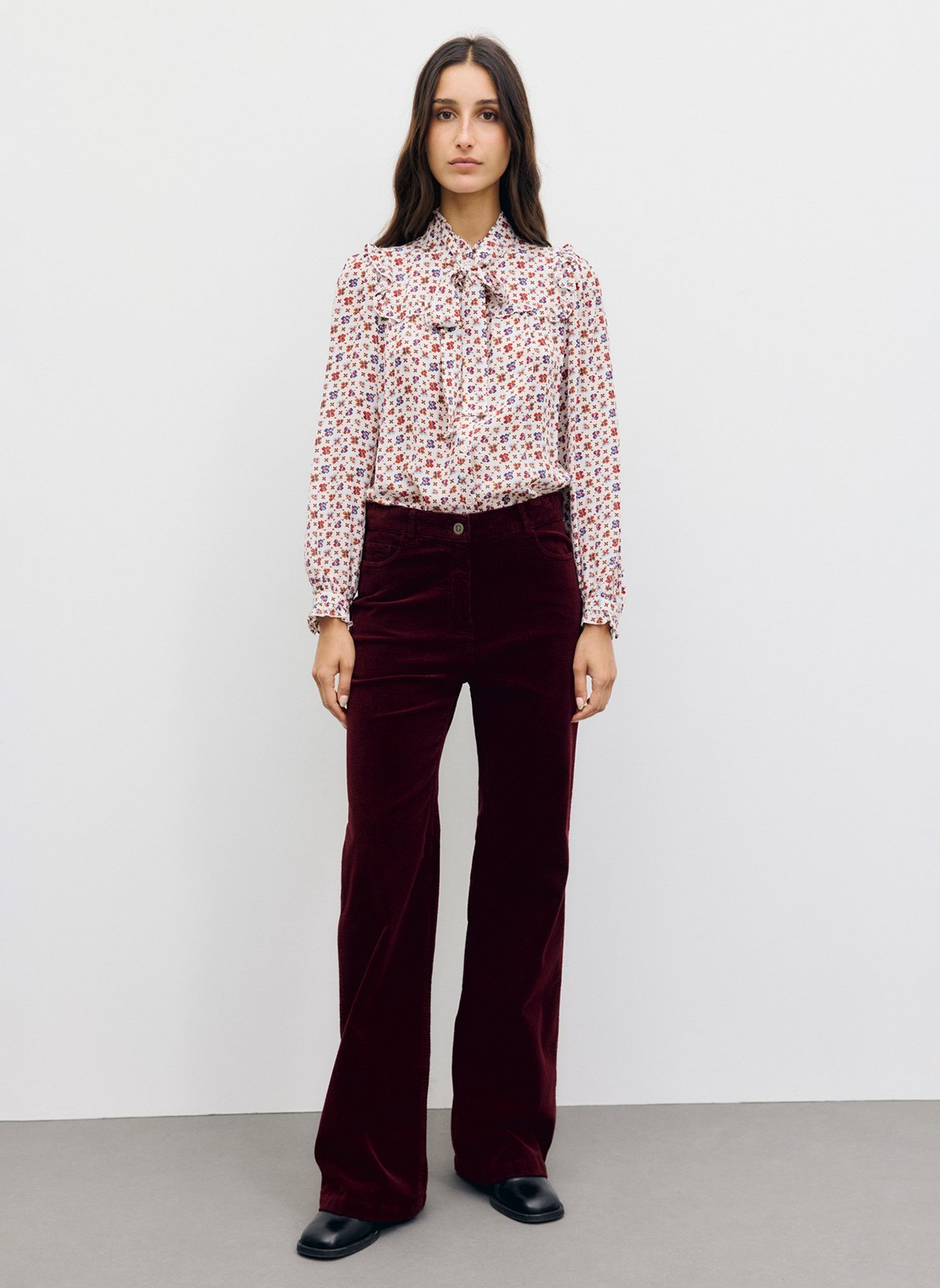 Weites Cord-Samt-Hose aus Baumwollmischung GERARD DAREL Rot