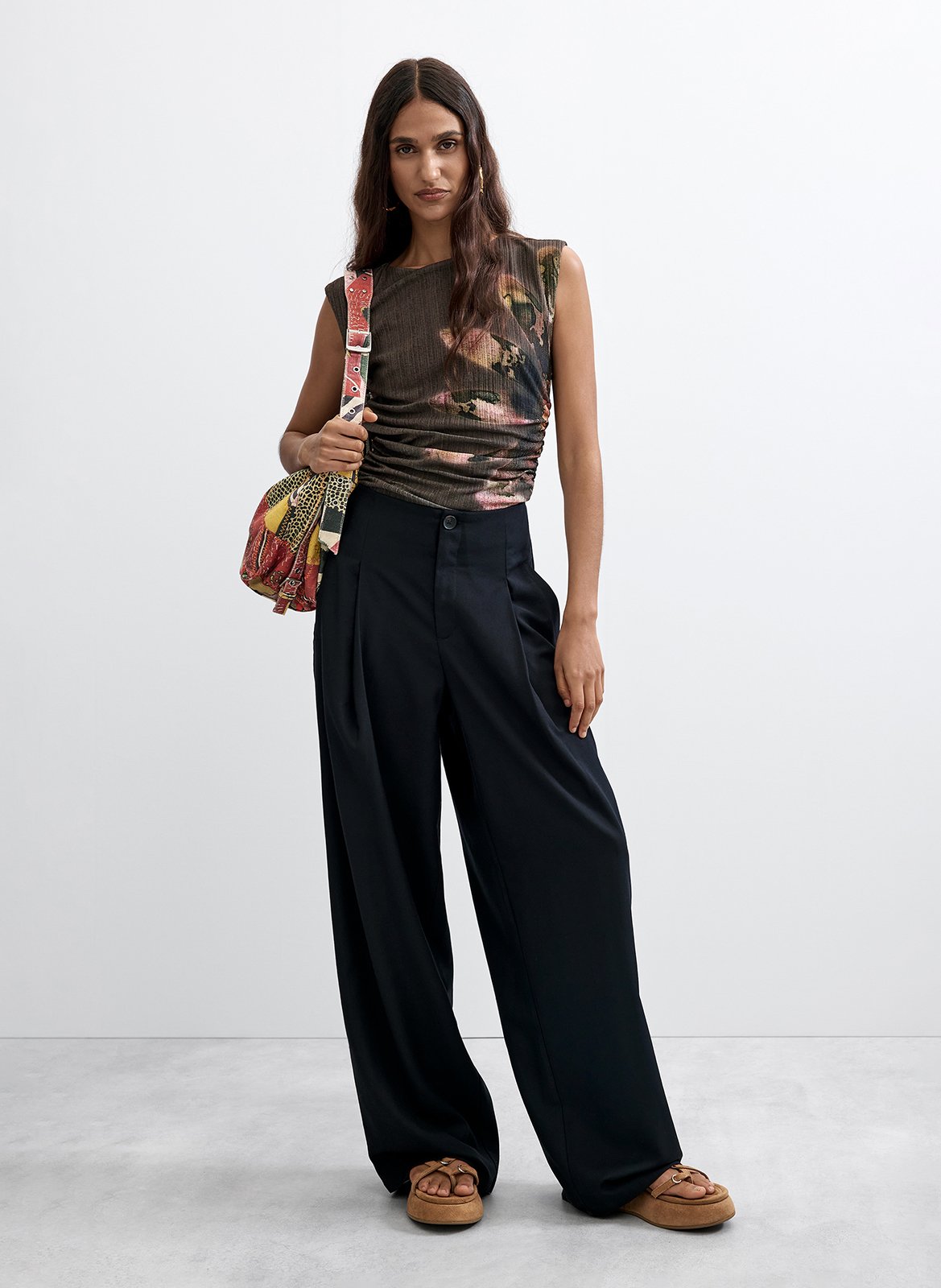 Wide-leg pants DESIGUAL Black