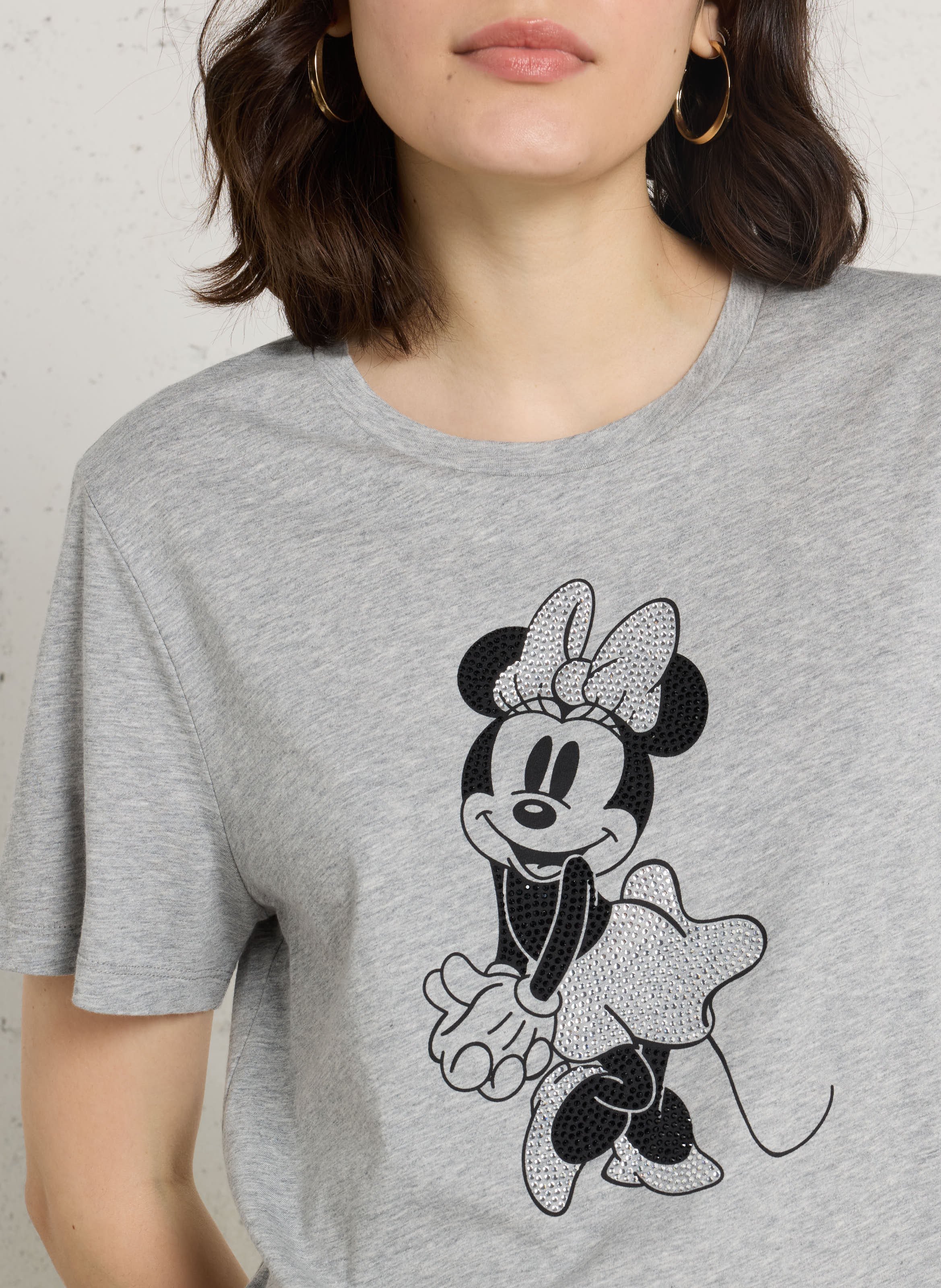 Tee-shirt col rond en coton Liu Jo x Disney LIU JO Gris
