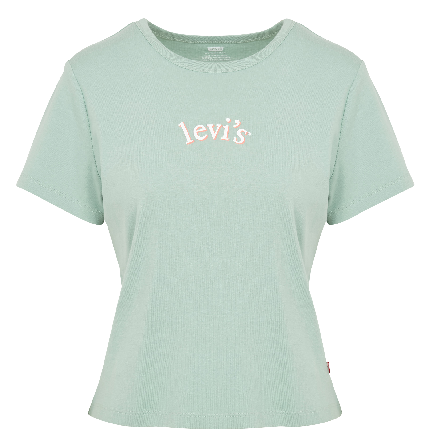 Tee-shirt col rond en coton LEVI'S Vert