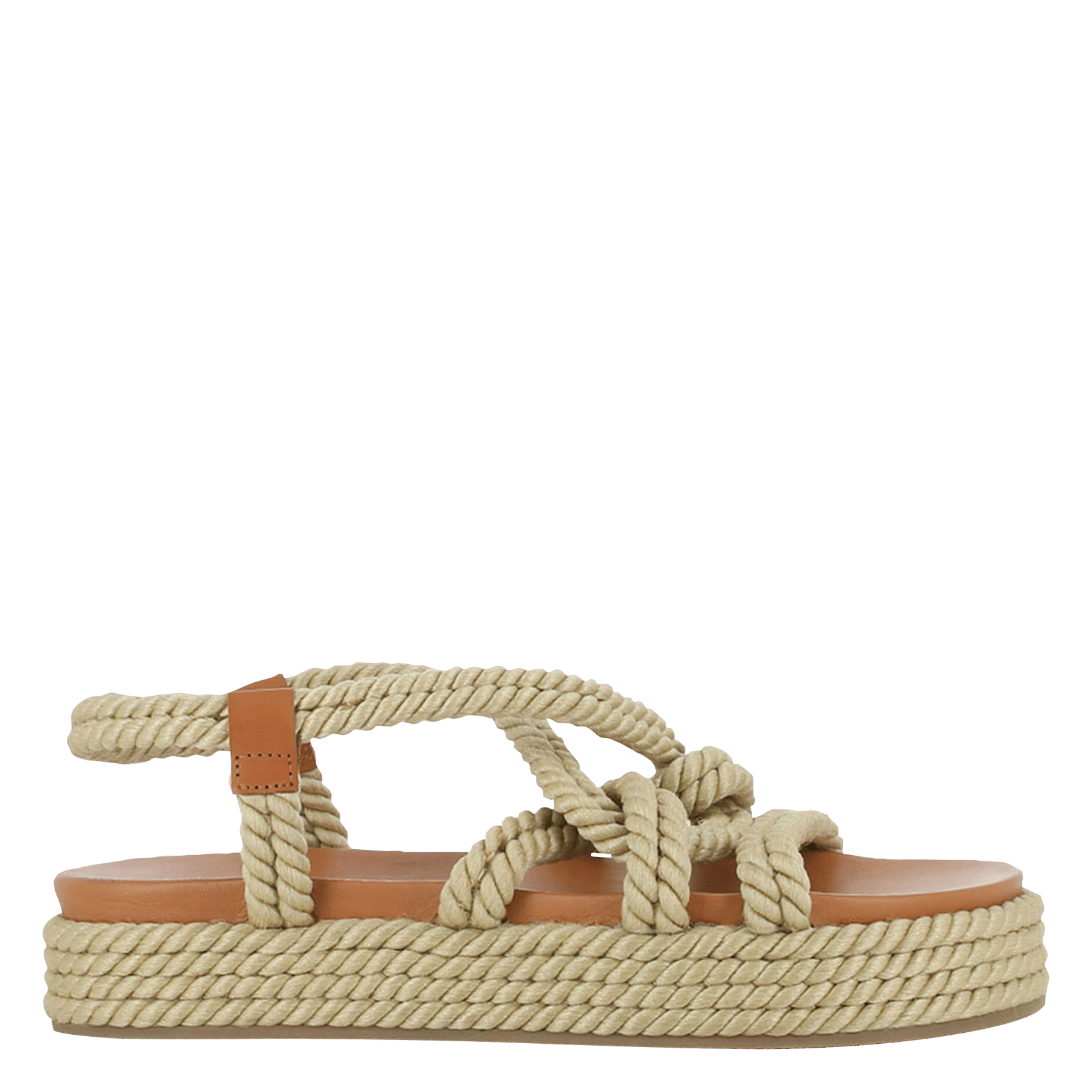 Sandales compensées en corde JONAK Beige