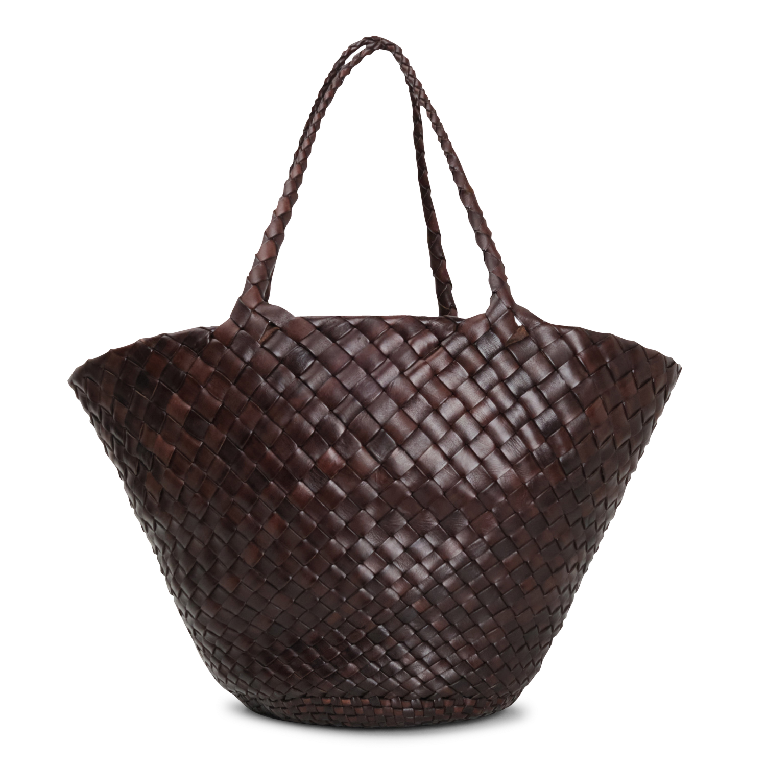 Braided leather basket DRAGON DIFFUSION