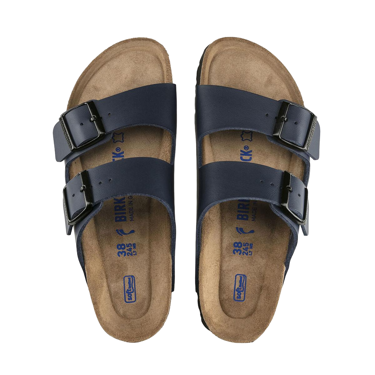 Faux leather sandals BIRKENSTOCK Blue