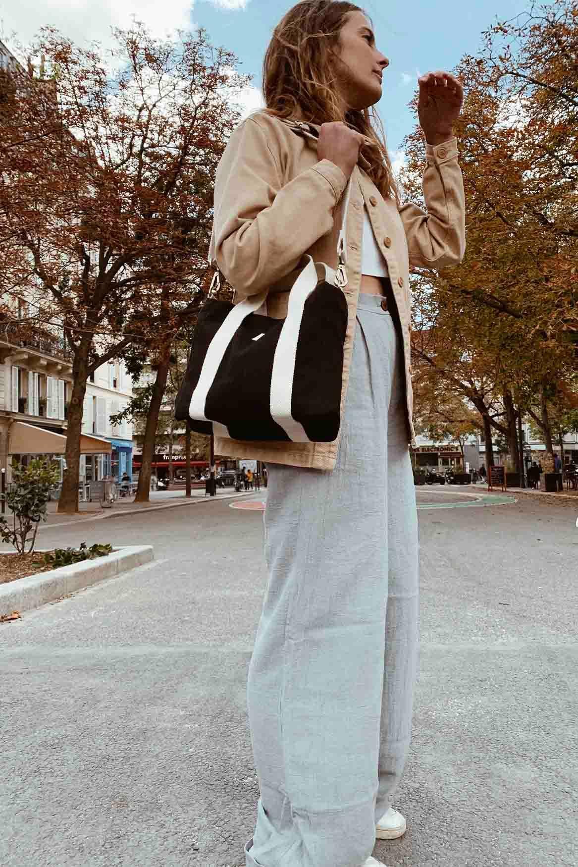 Cotton handbag HINDBAG Black