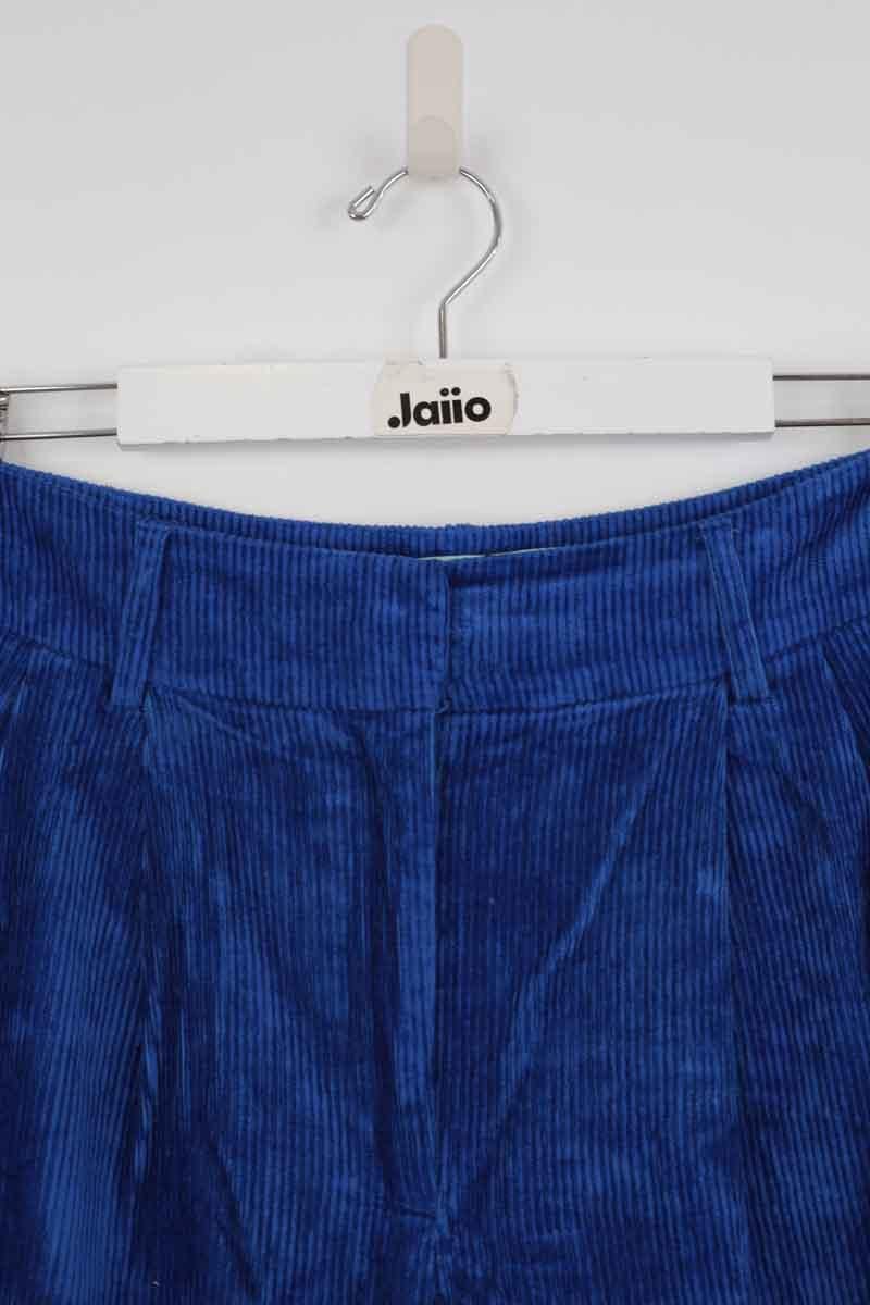 Pantalon en velours bleu Bleu