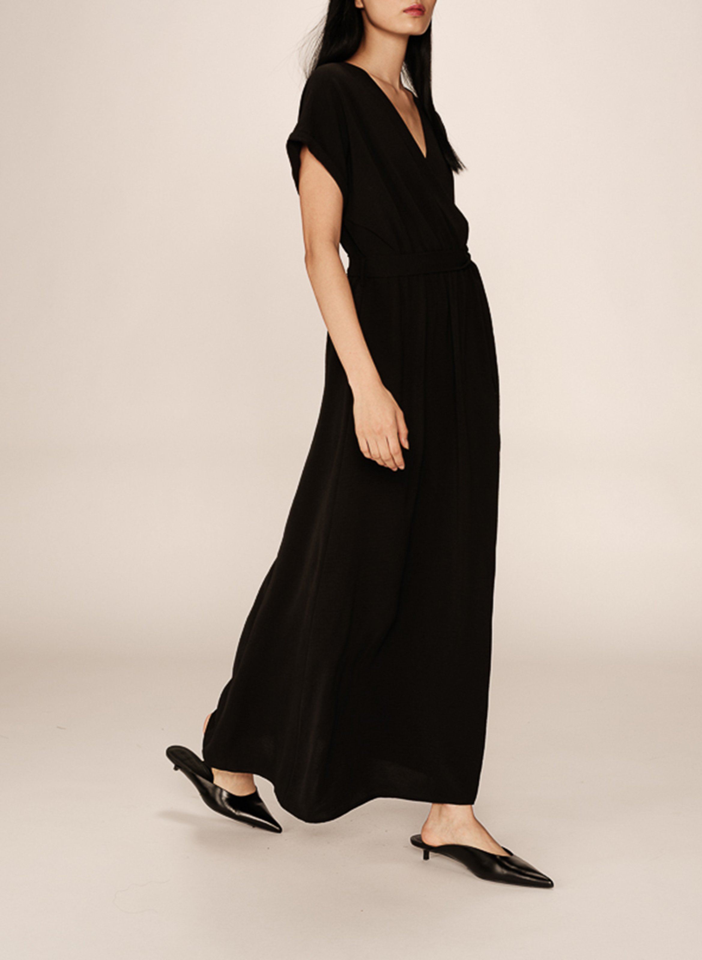 Long fluid belted dress GRACE ET MILA