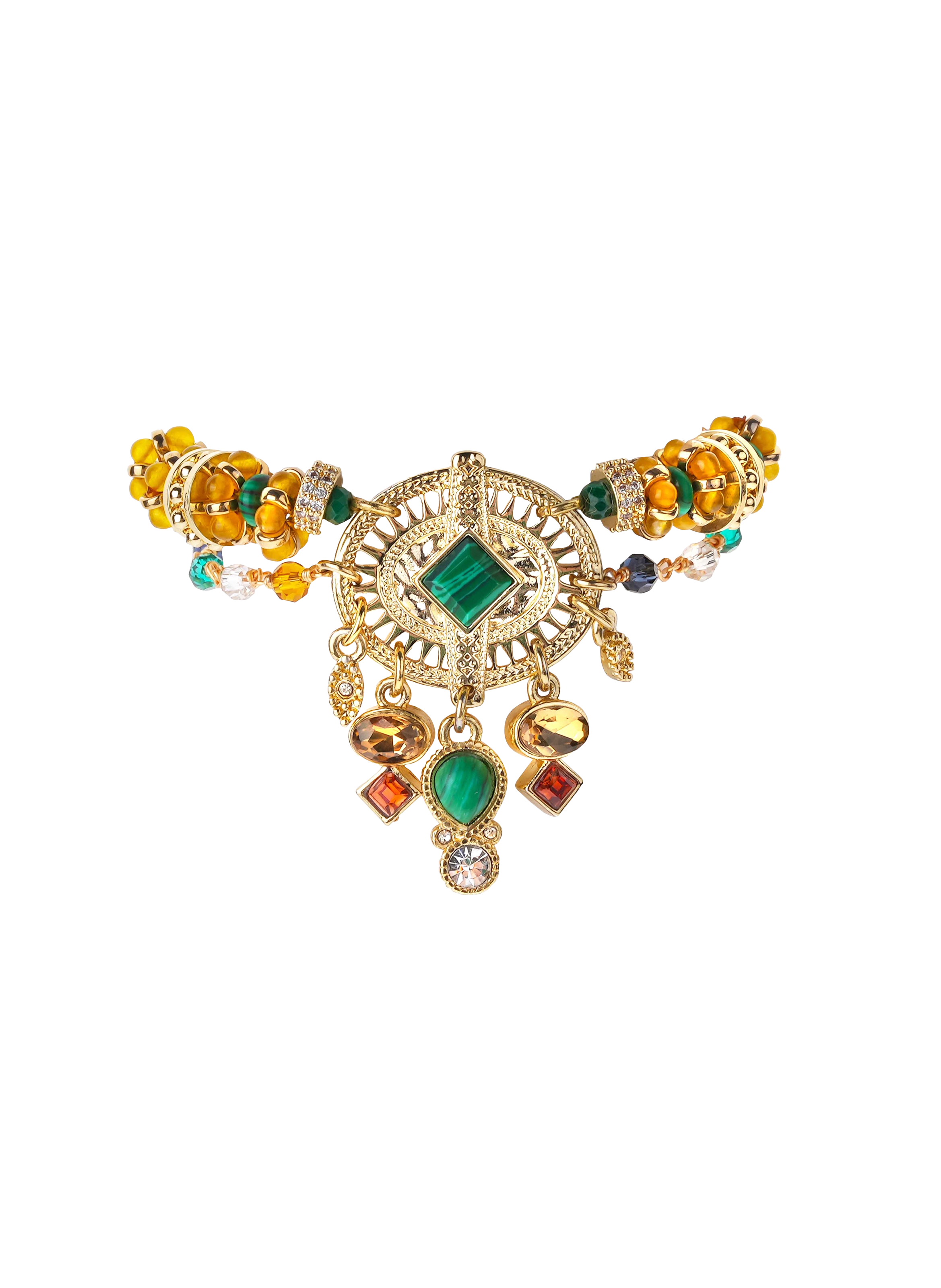 Multilink cuff bracelet with magnetic clasp HIPANEMA Golden