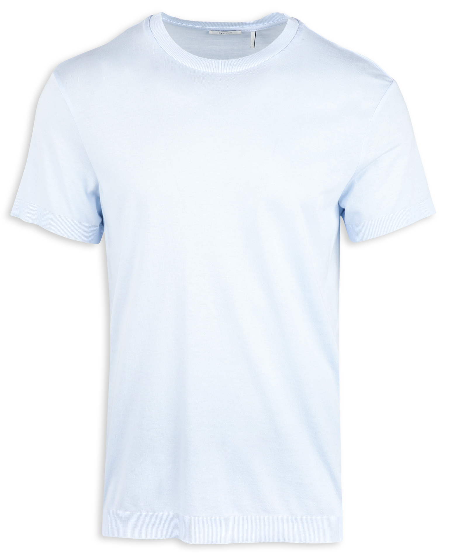 Tee-shirt droit col rond en coton mélangé IKKS Bleu