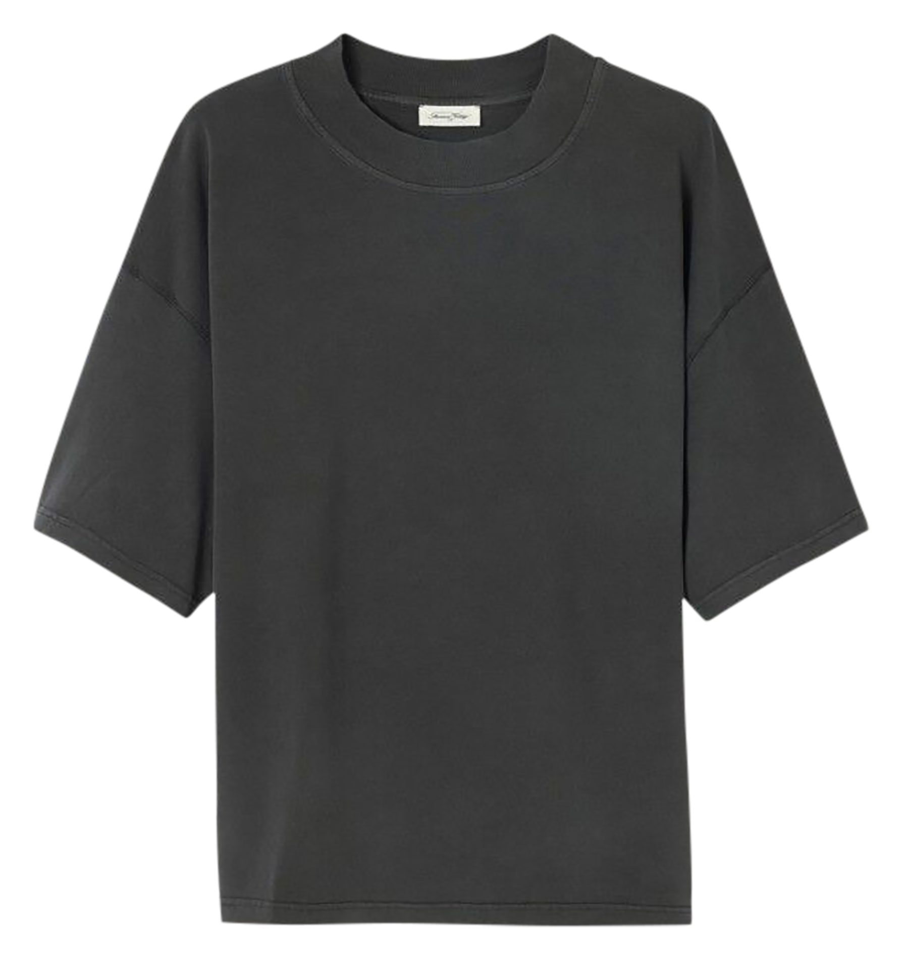 Tee-shirt droit col rond en coton AMERICAN VINTAGE Noir