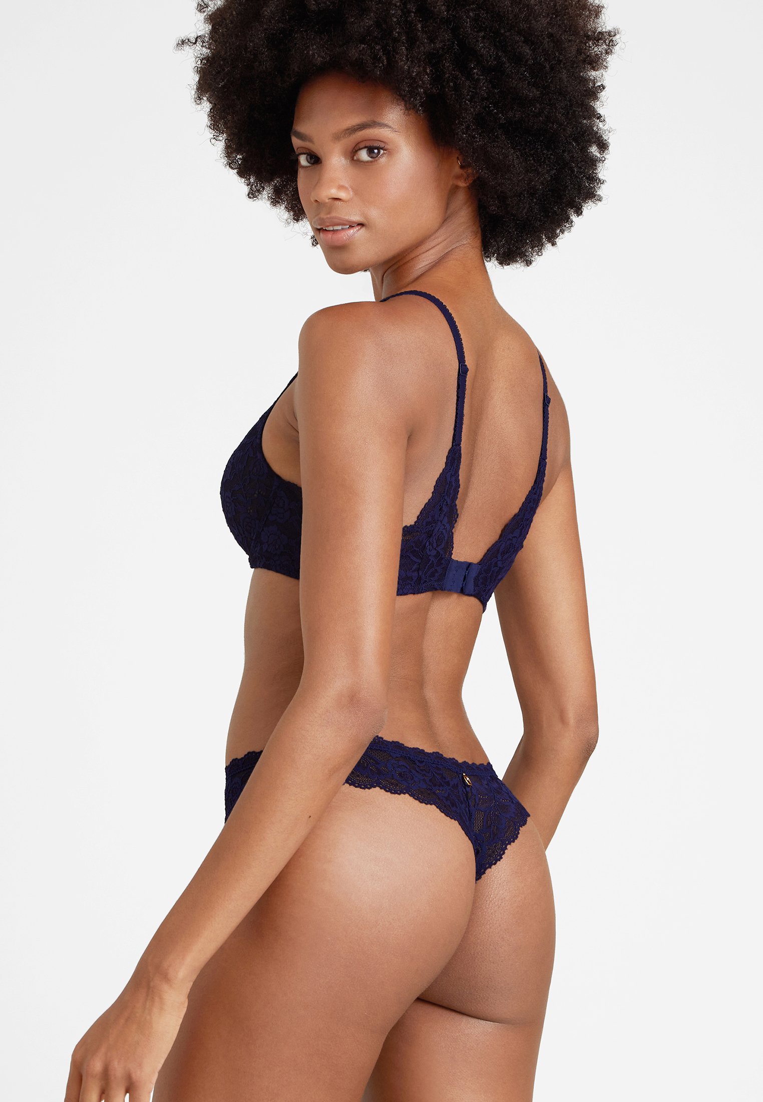 A la Folie kohl black underwired triangle bra AUBADE Blue
