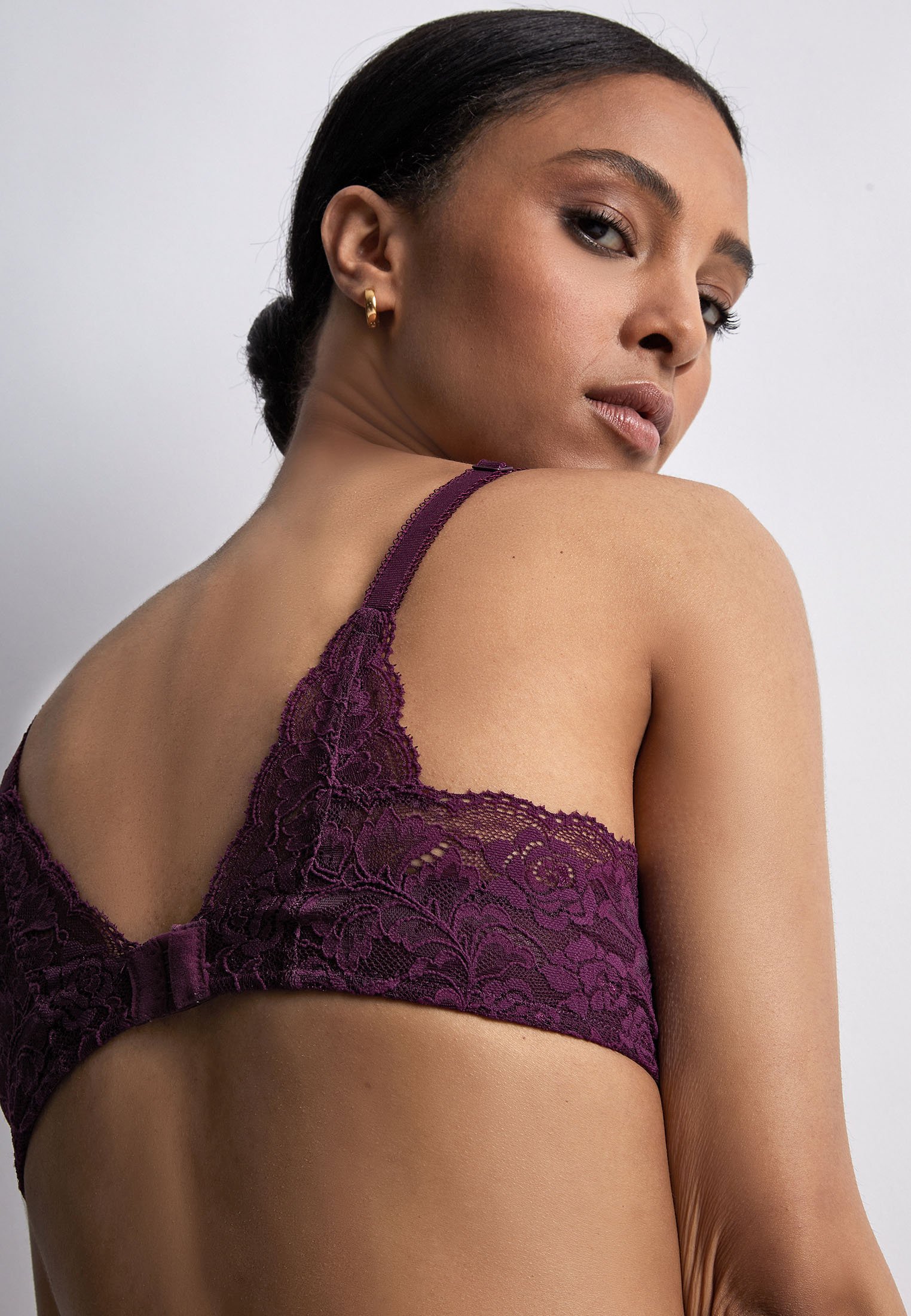 A la Folie kohl black underwired triangle bra AUBADE Purple