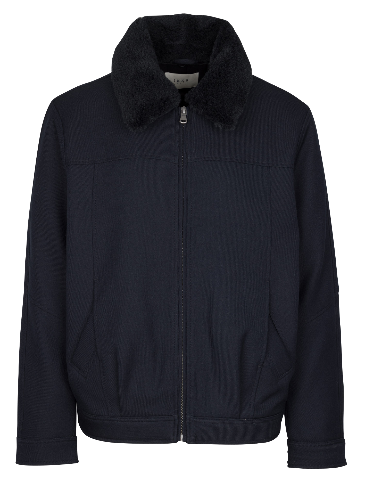 Short bomber jacket with removable collar IKKS Blue