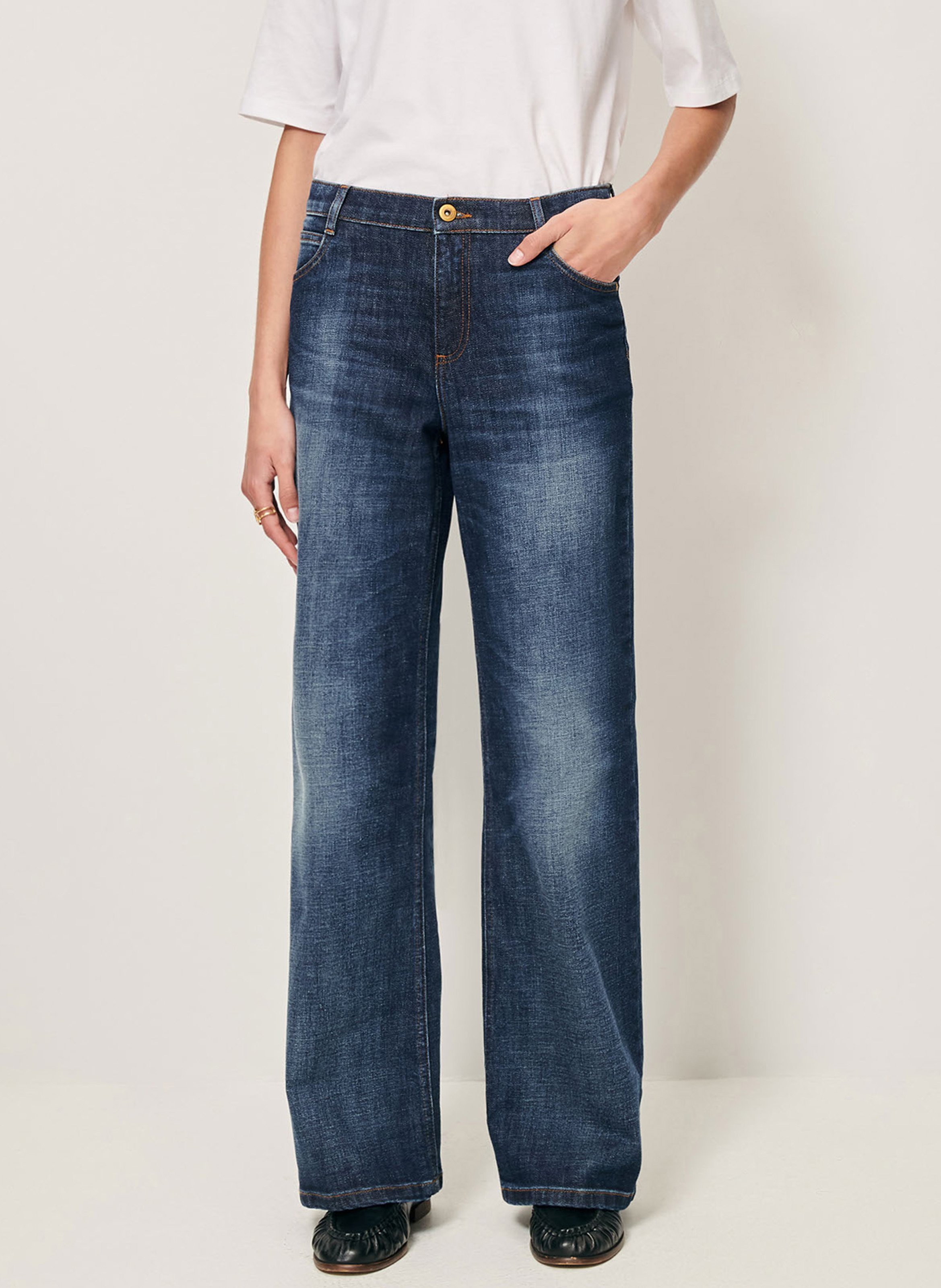 Wijde jeans - katoenblend SESSUN