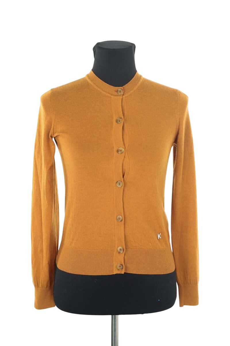 Chip wool cardigan KENZO - SECONDE MAIN Brown