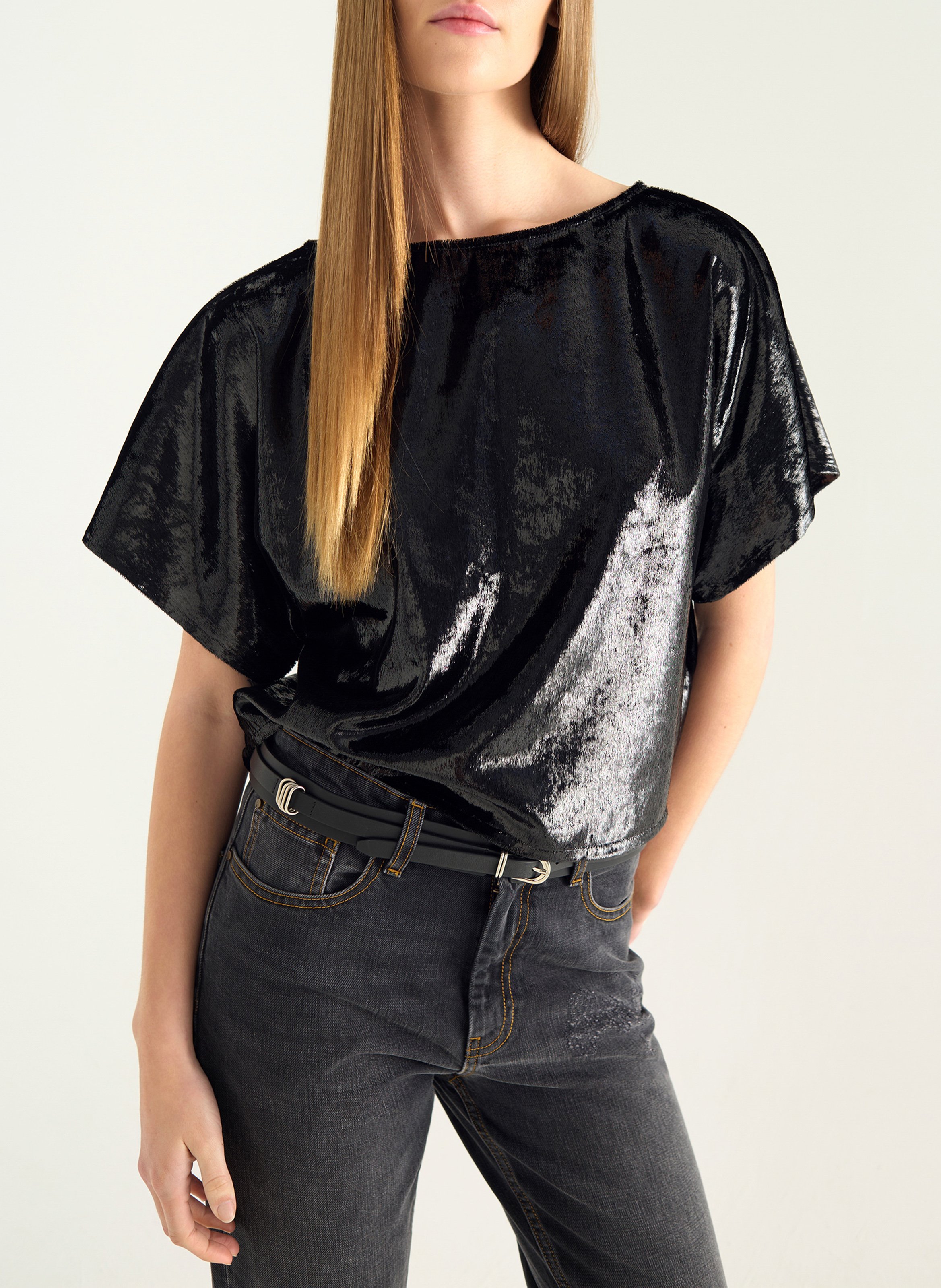 Cotton T-shirt COTELAC Black