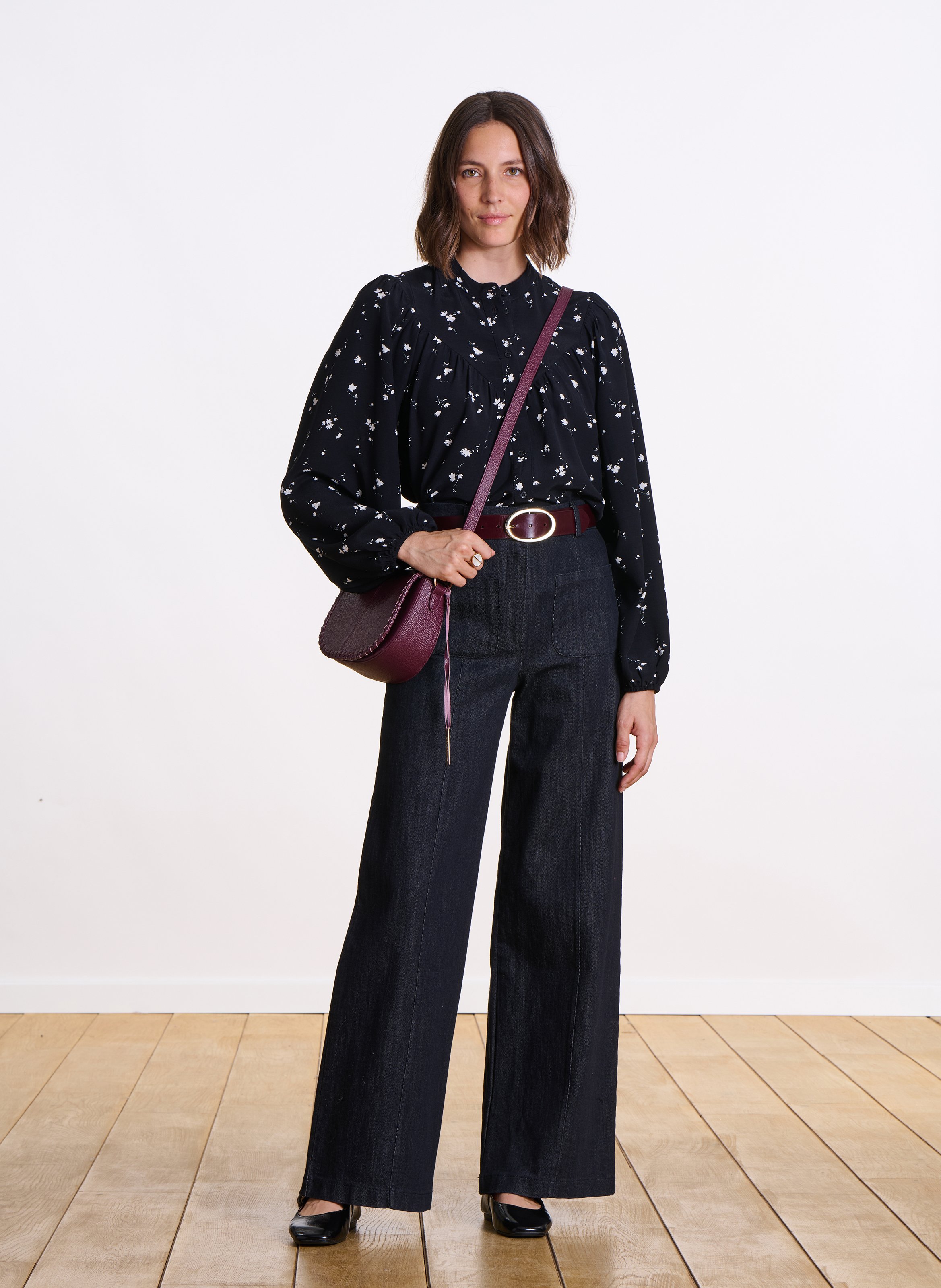 Chemise oversize imprimée LA FEE MARABOUTEE Noir