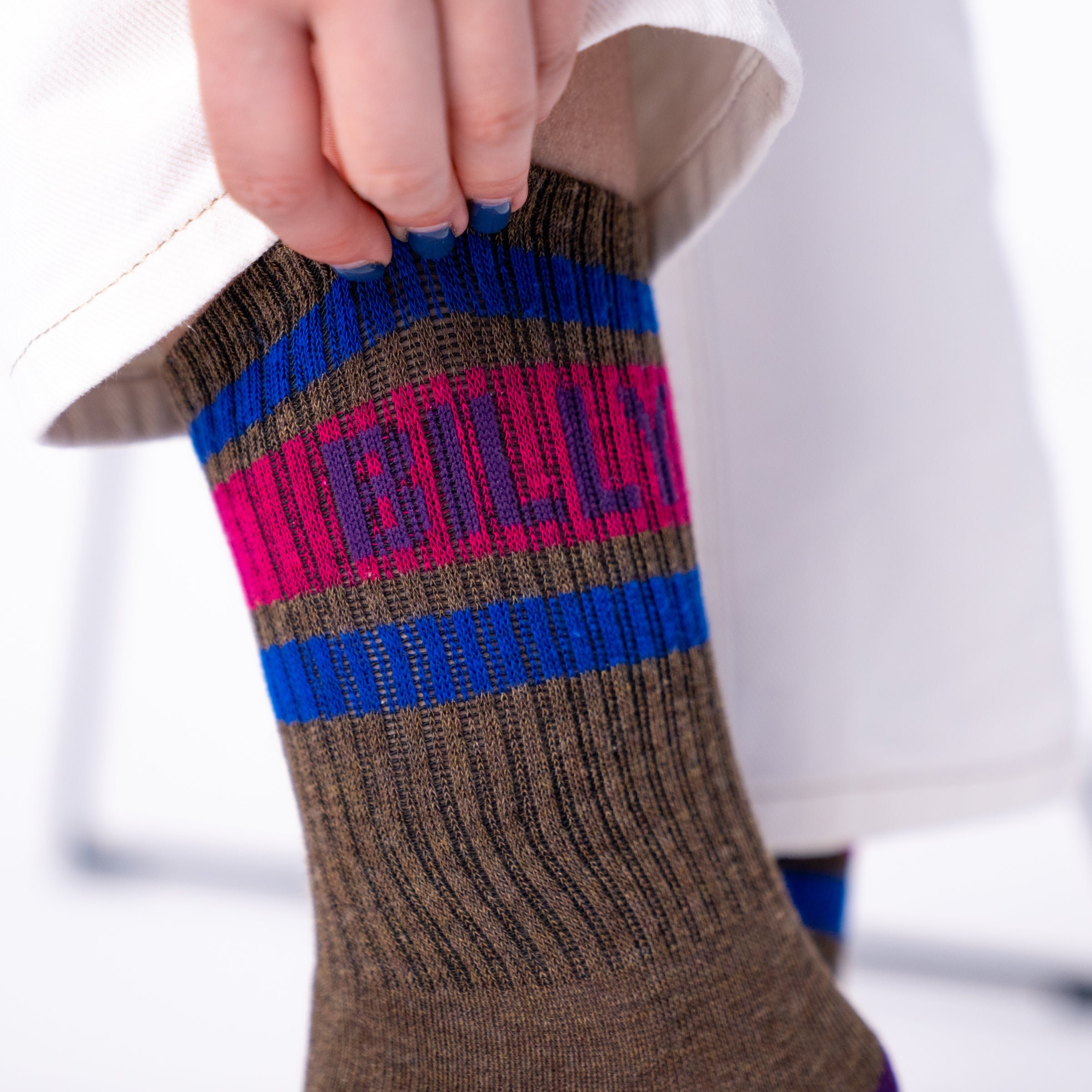 Cotton tennis socks BILLYBELT Brown