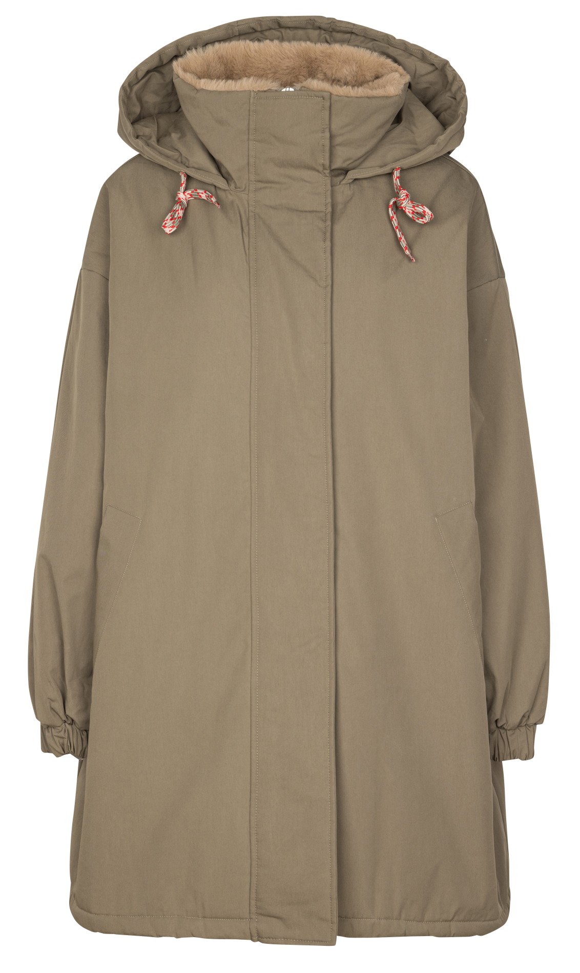 Oversized parka van gemengd katoen BELLEROSE Beige