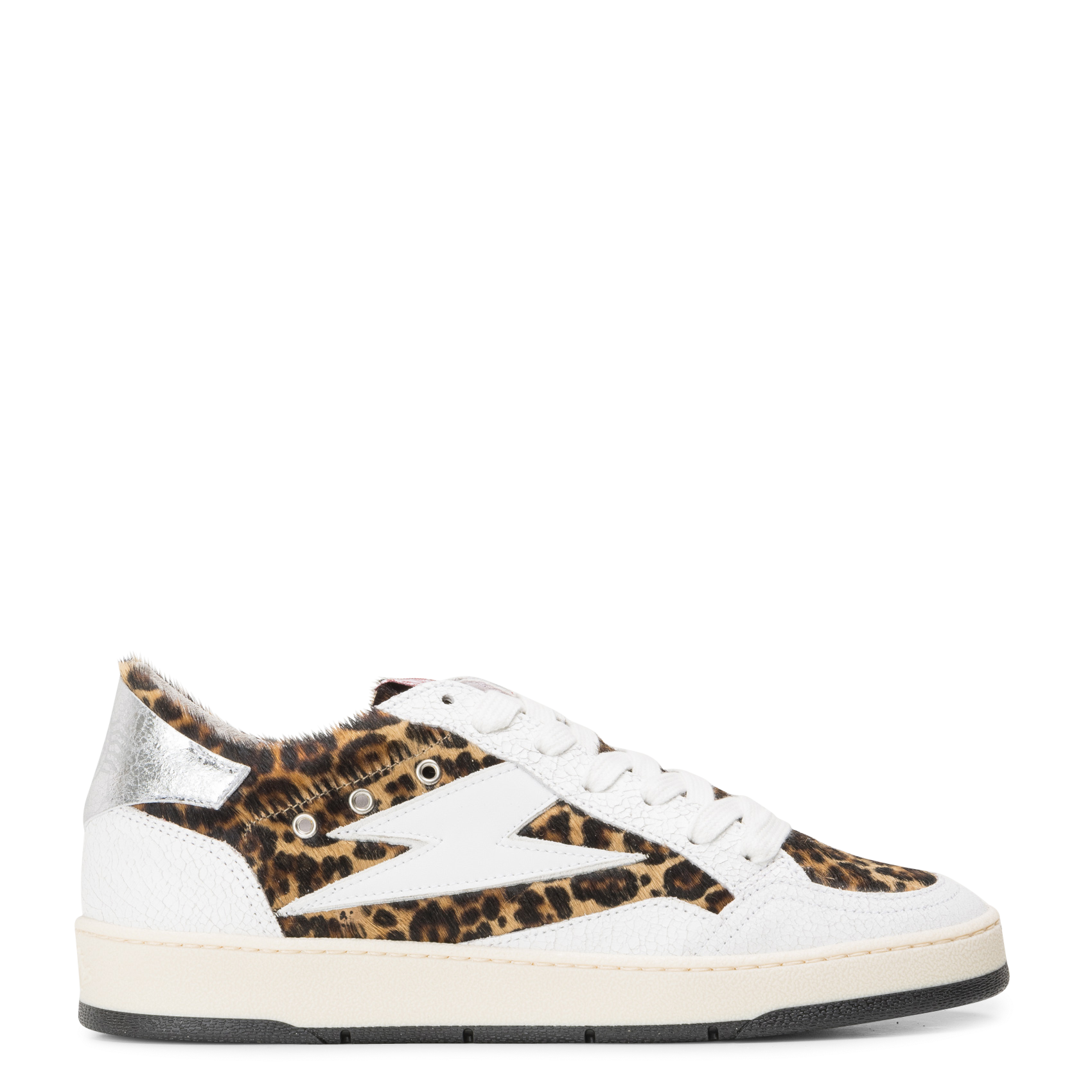 Low-top leather mix sneakers SEMERDJIAN - SMR White