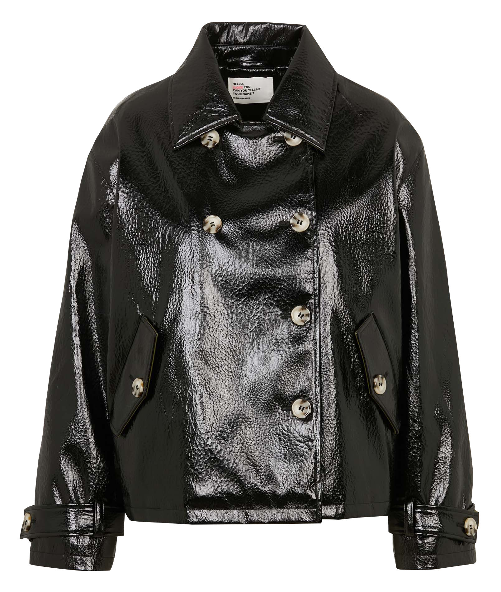 Jack met klassieke kraag LEON & HARPER Zwart