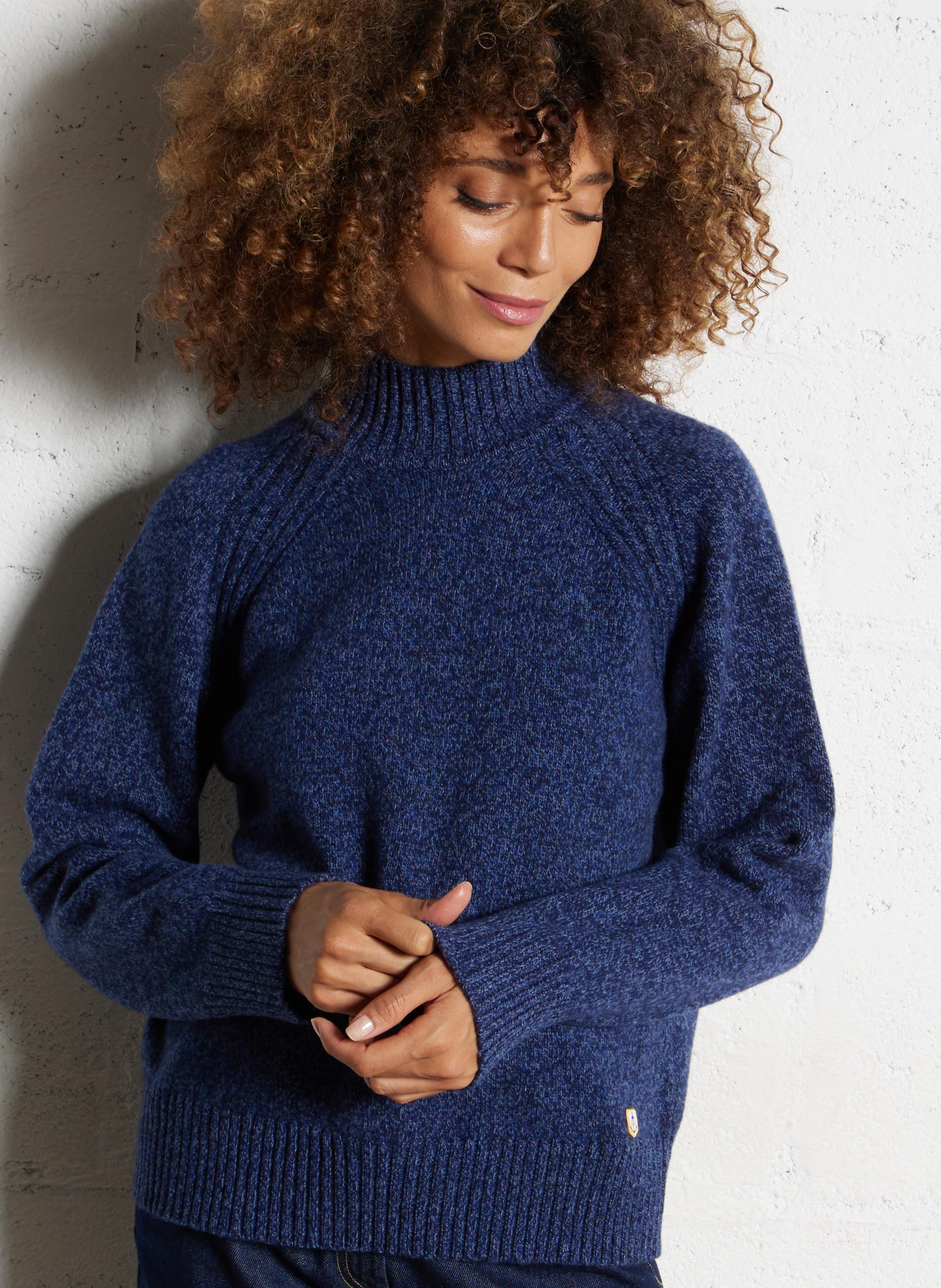 Pull droit col montant en laine ARMOR LUX