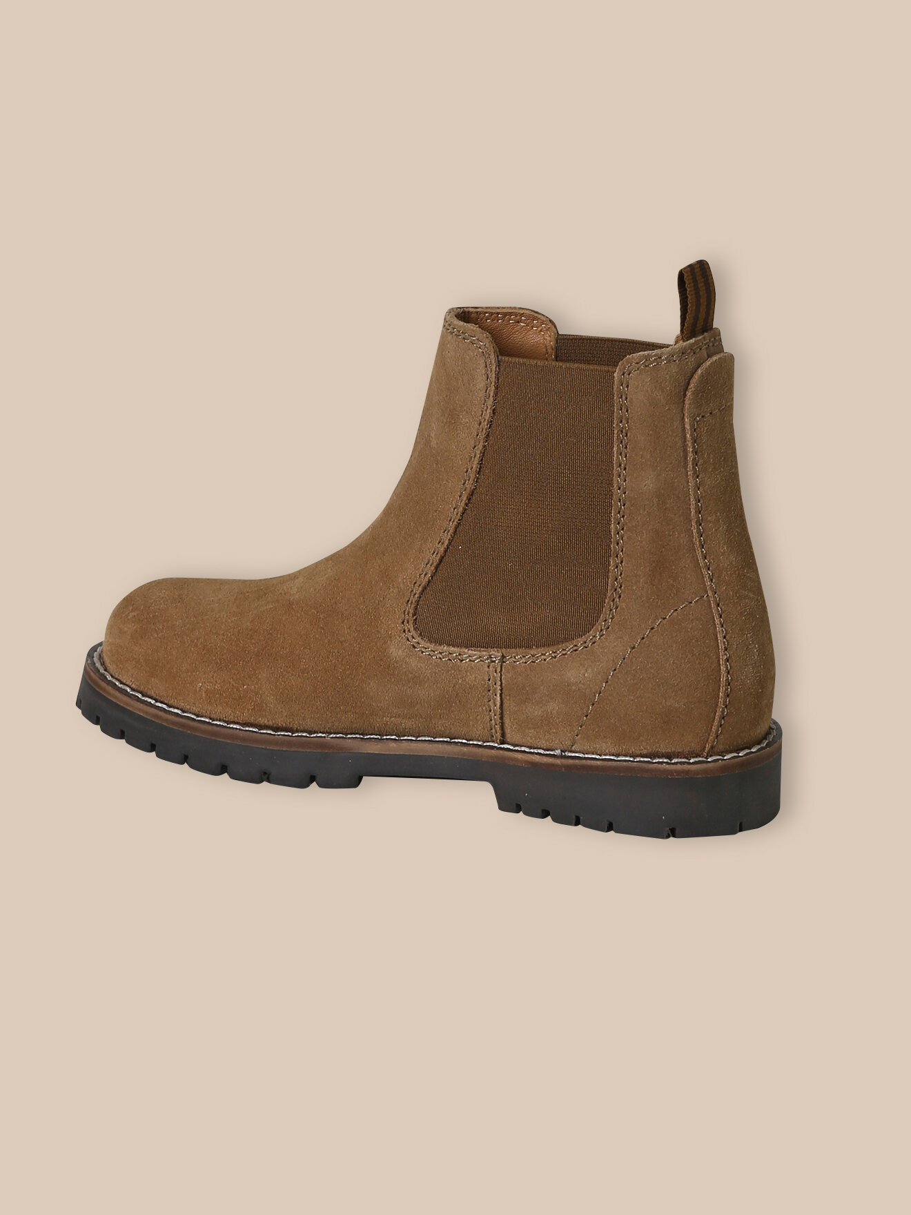 Suede leather Chelsea boots CYRILLUS Brown