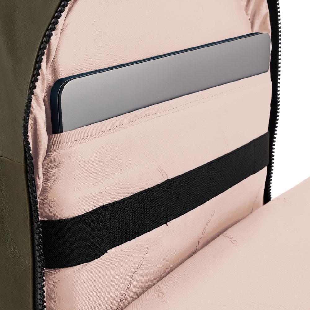 Leather backpack PIQUADRO Green