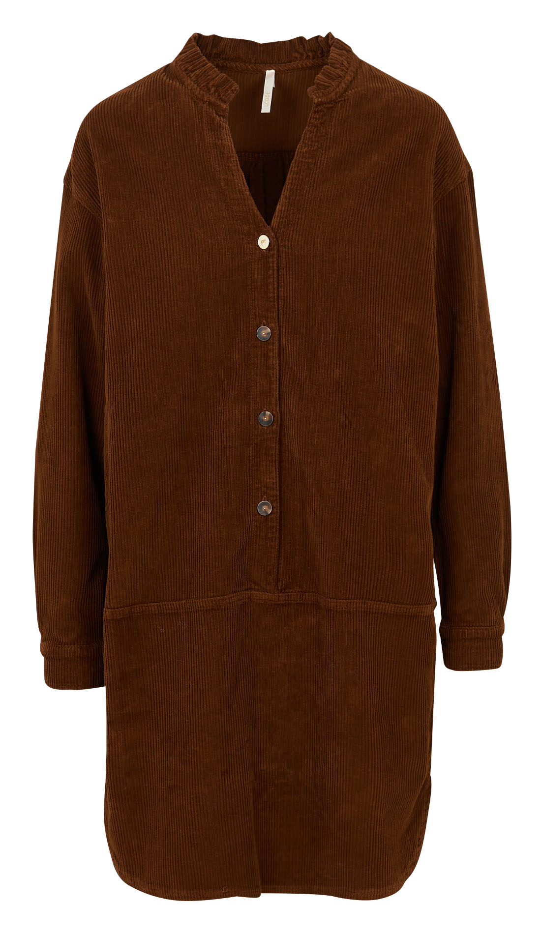 Robe courte en coton mélangé I CODE Marron