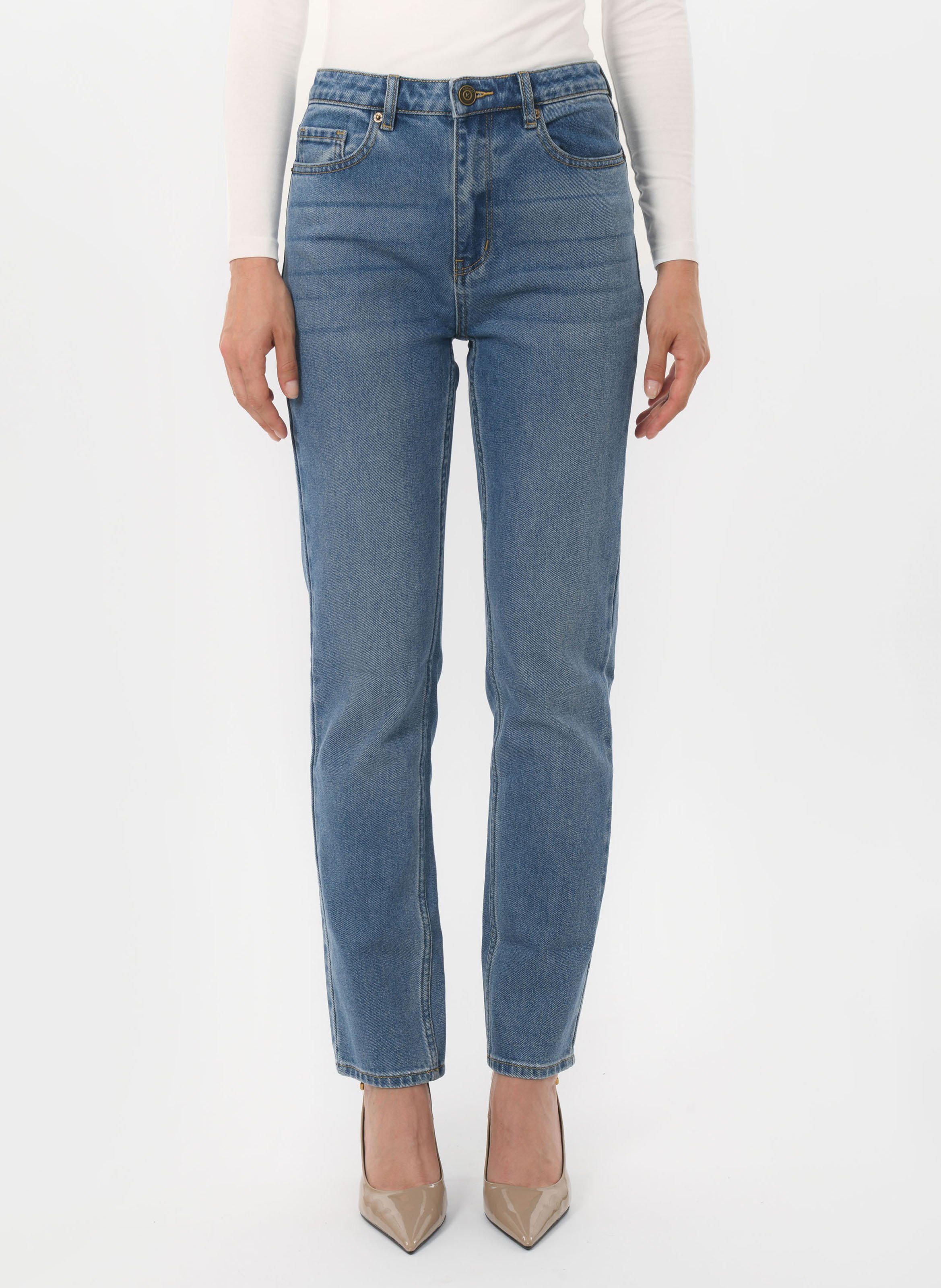 Jean droit en coton mélangé KOOKAI