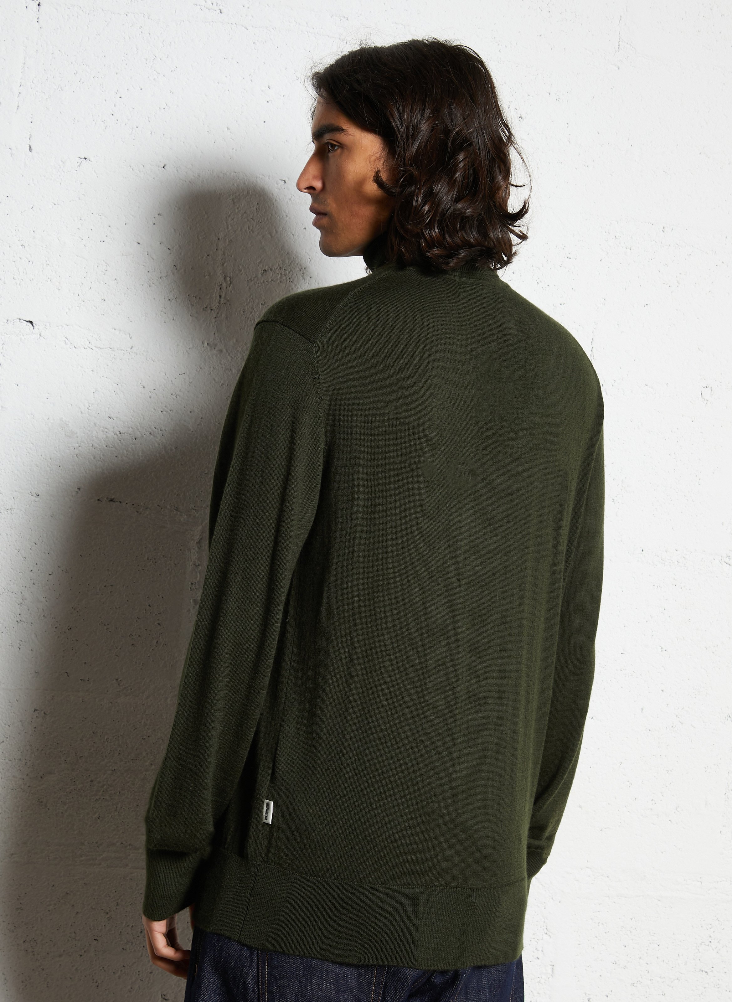 Straight knit turtleneck in wool blend MINIMUM Green