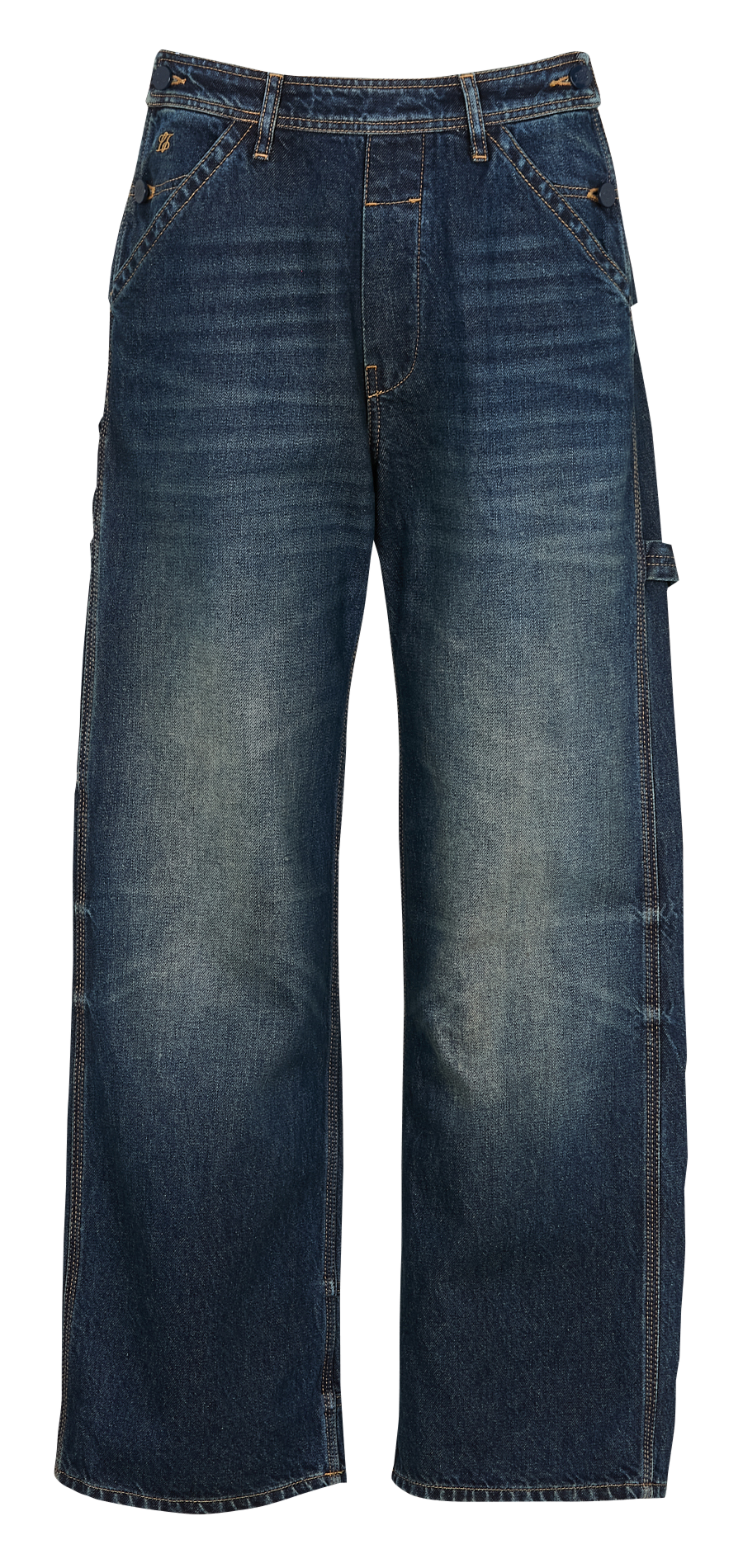 Jean droit en coton LAURENCE BRAS Bleu