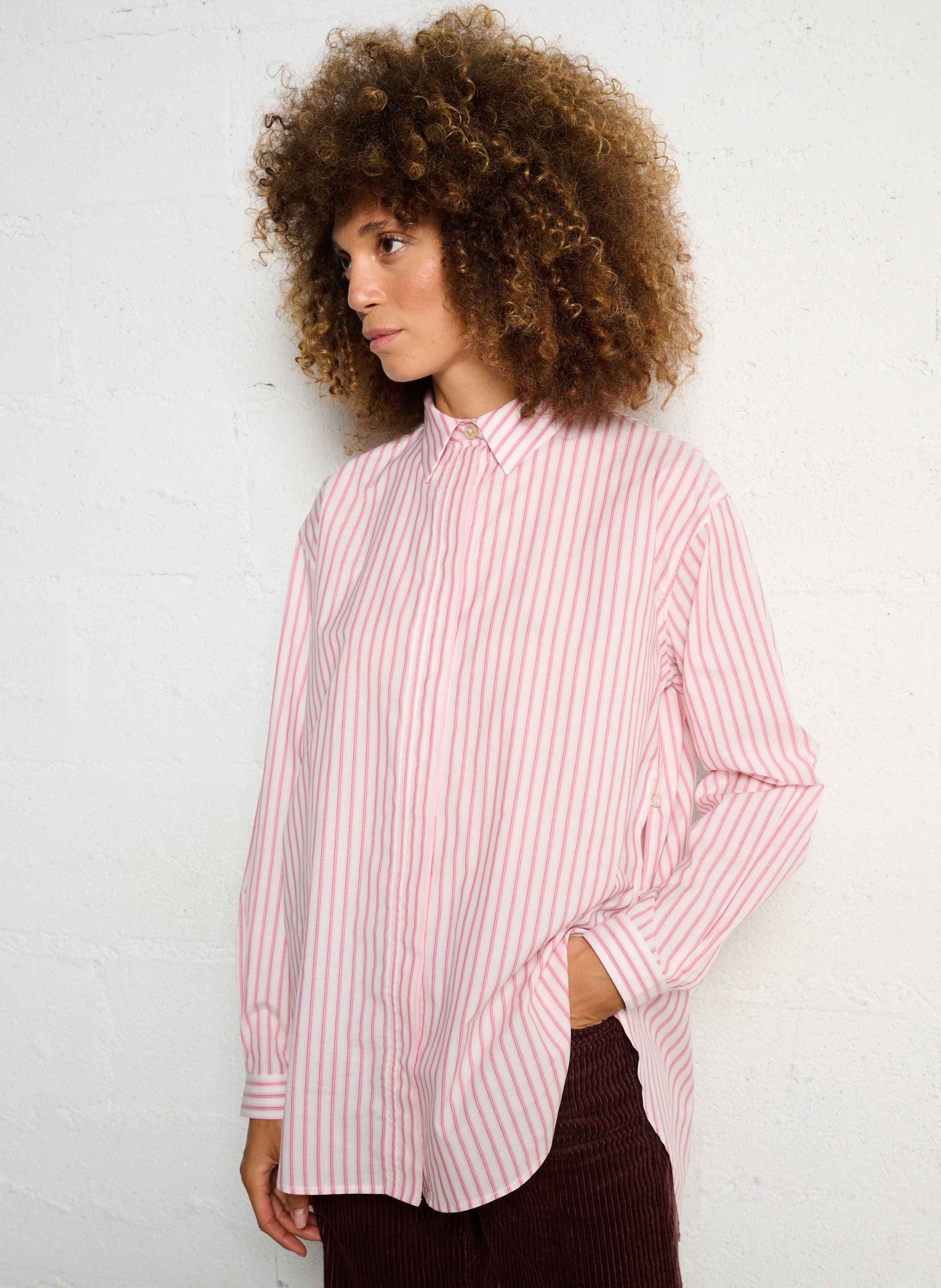 Gestreepte shirt van katoen en zijde mix RUE DE TOKYO Veelkleurig