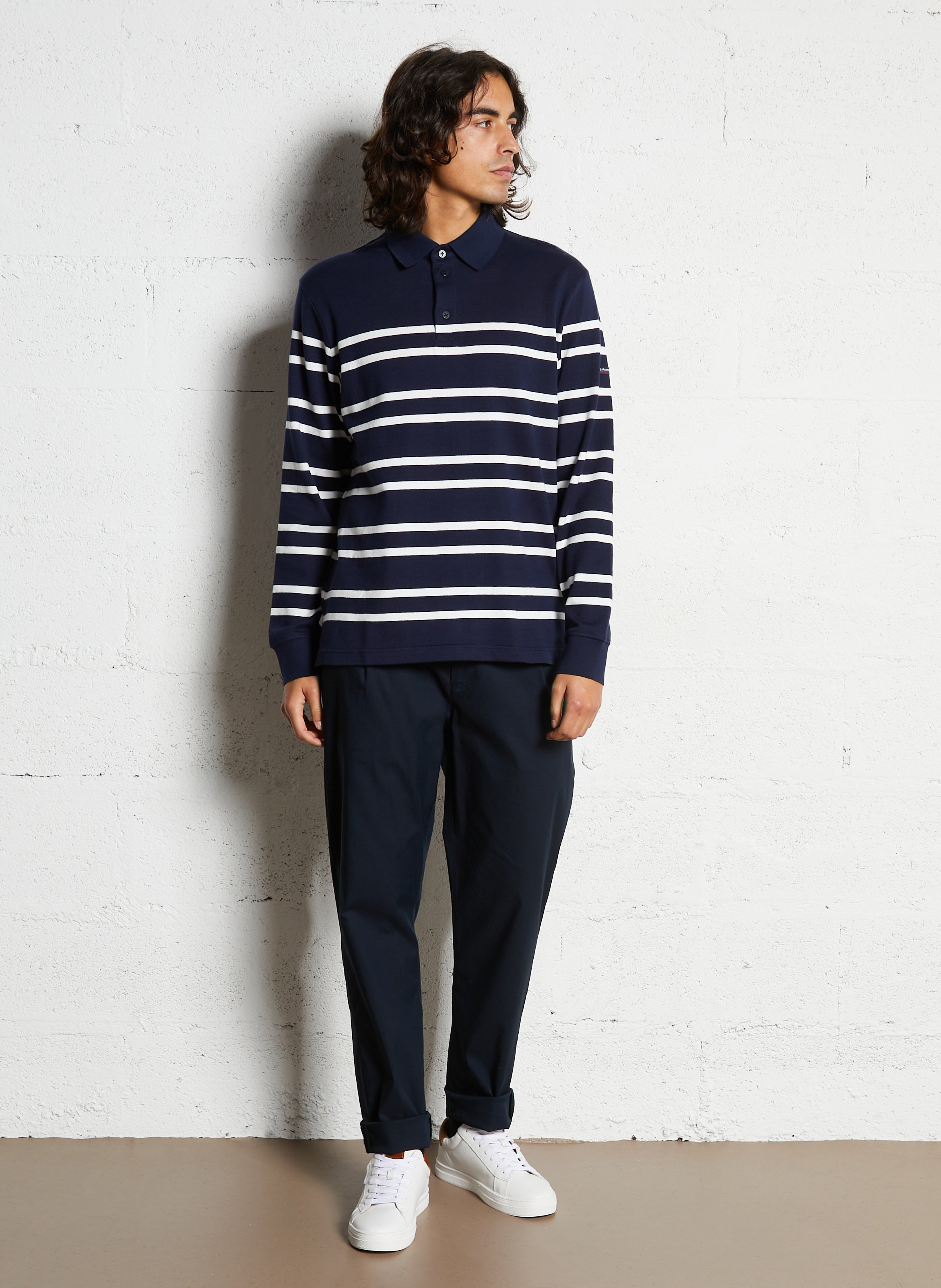 Polo droit en maille en coton ARMOR LUX Bleu