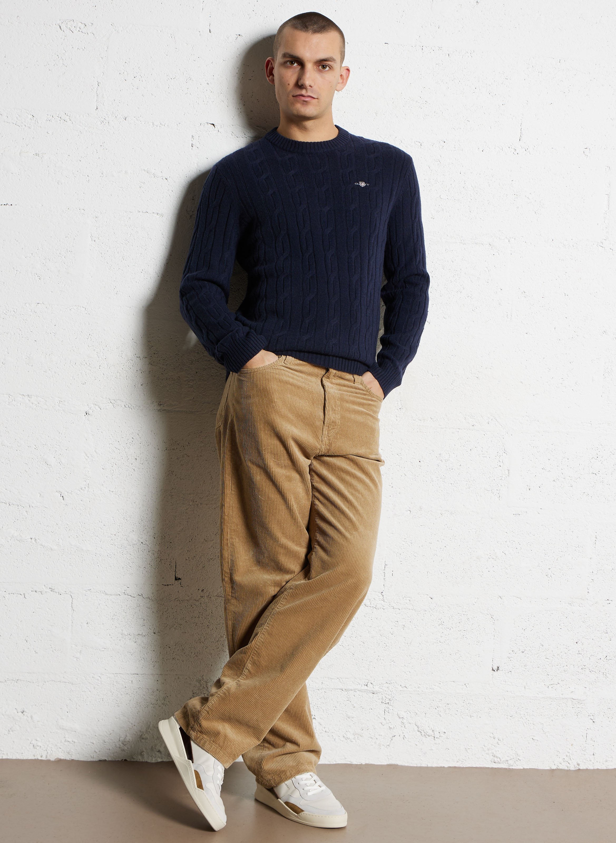 Woleg round-neck oversized wool sweater GANT Blue