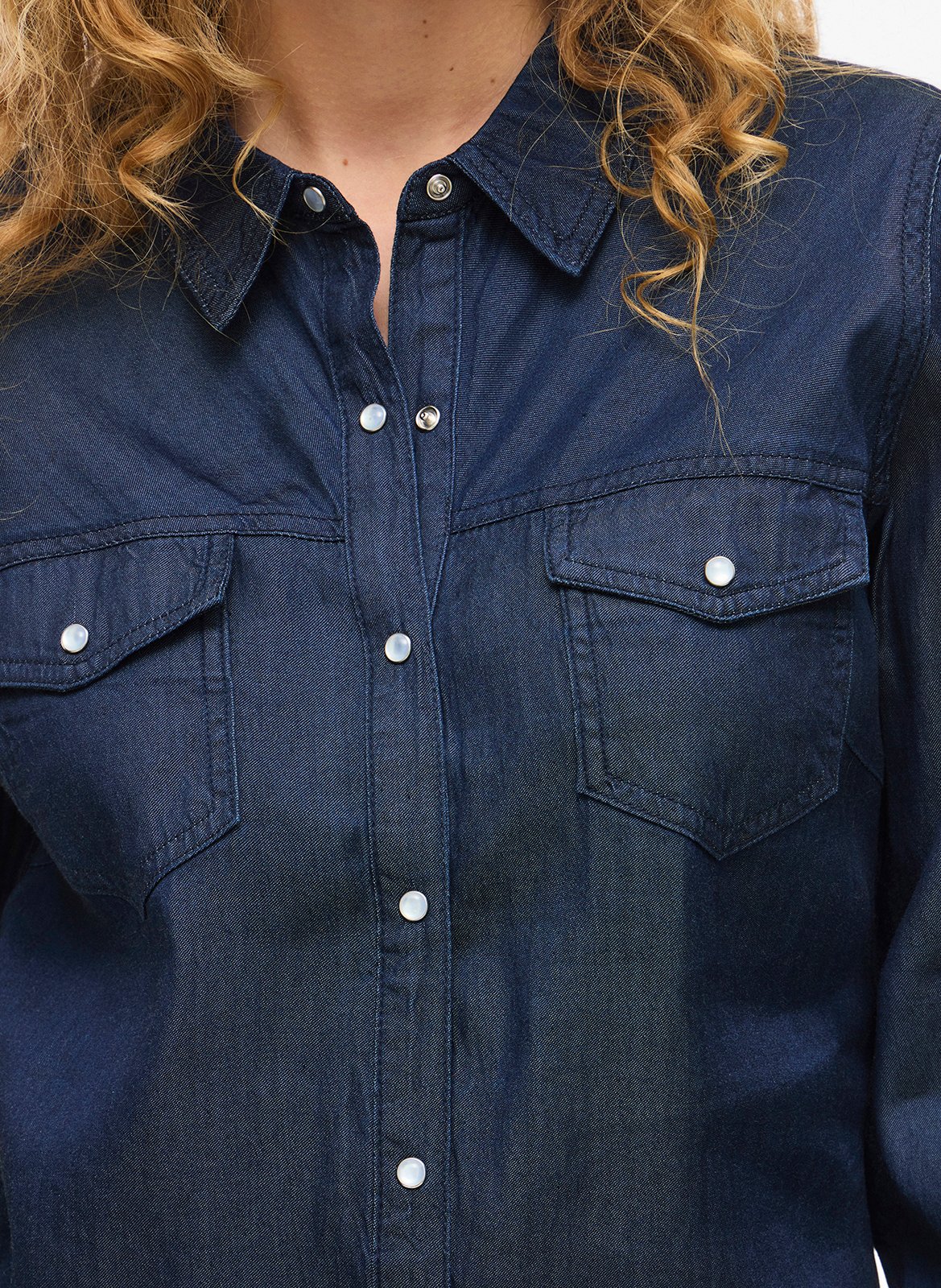 Gerade geschnittene Bluse VILA Blau