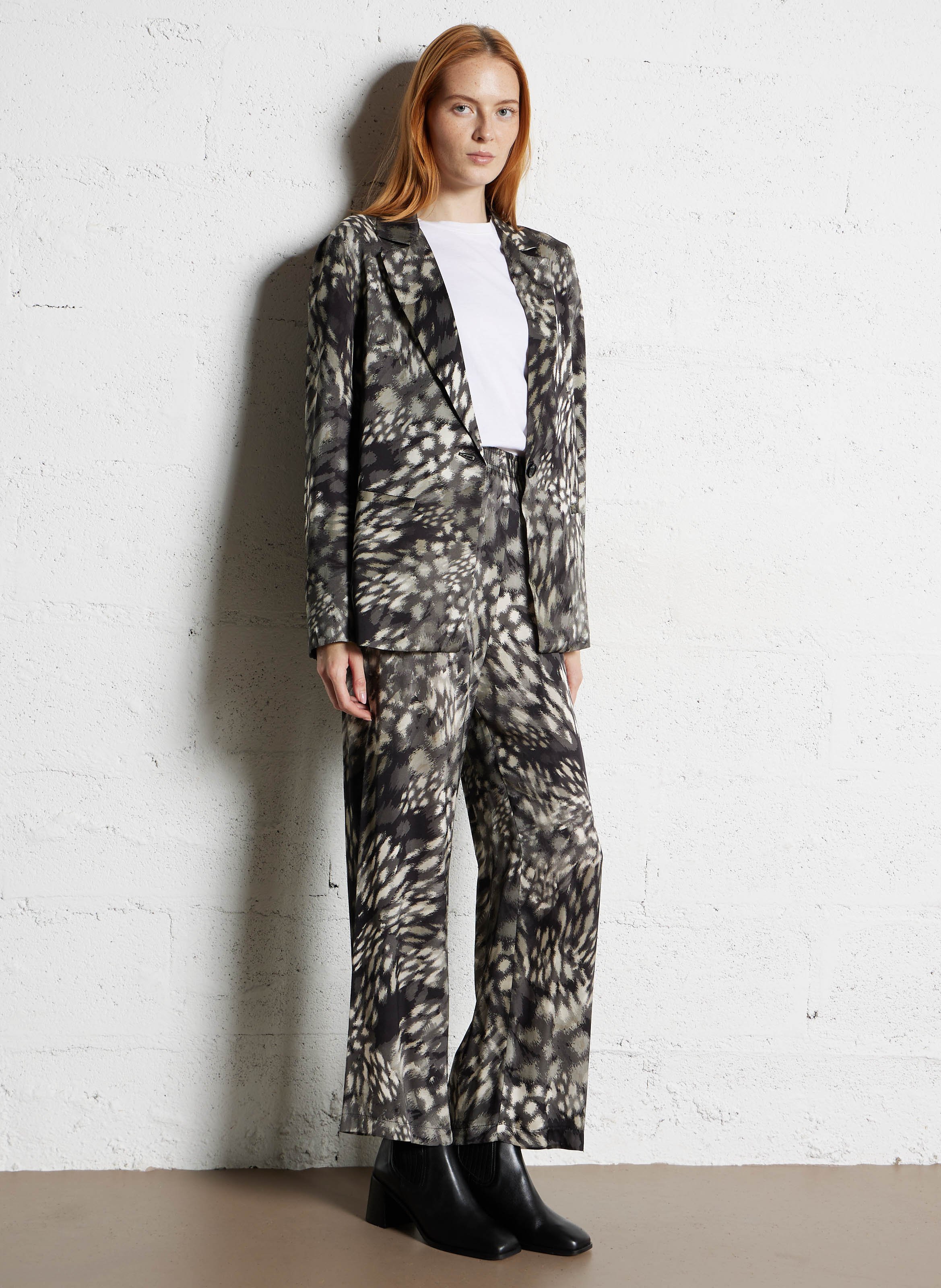 Veste droite col tailleur imprimée IMPERIAL Multicolore