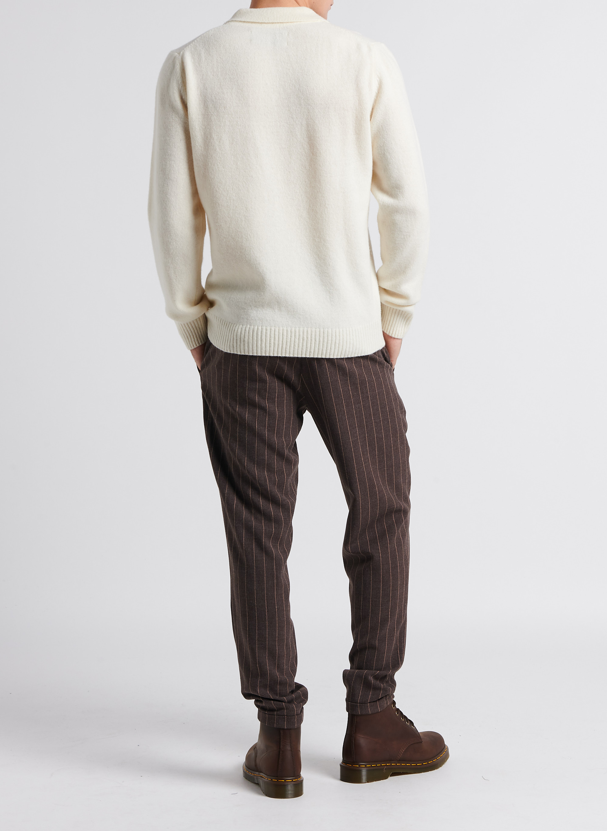 Rechte, gestreepte broek LES DEUX Bruin